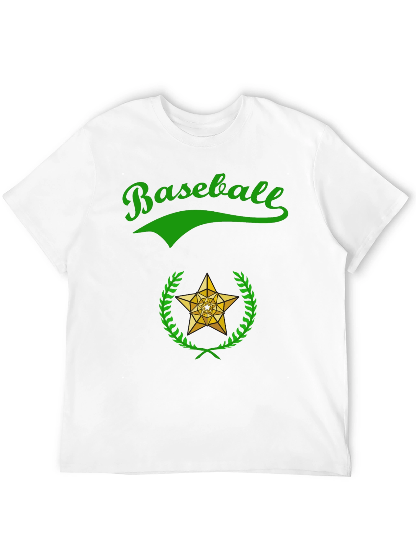 Baseball Star Graphic Tee - Black Cotton T-Shirt