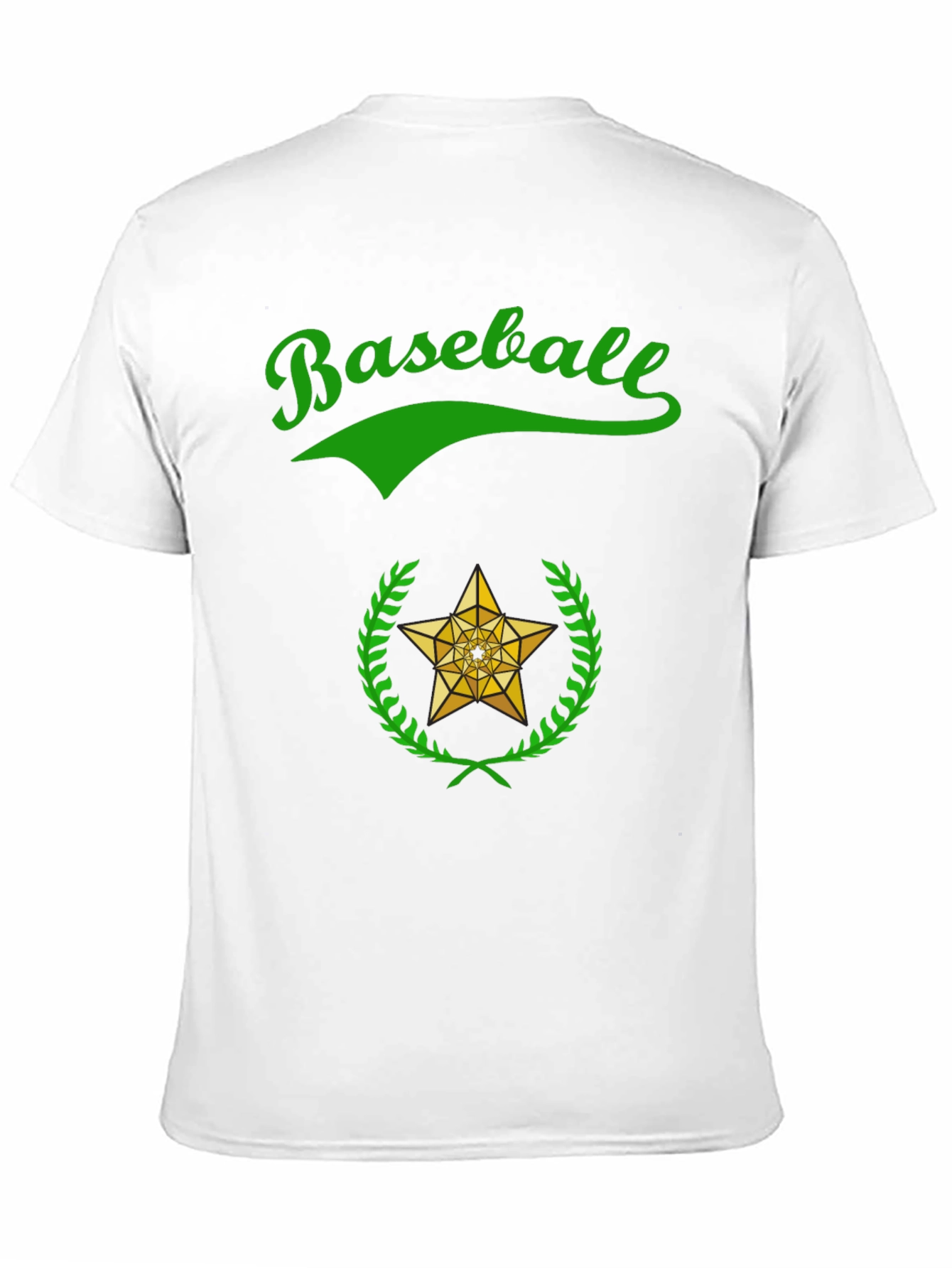 Baseball Star Graphic Tee - Black Cotton T-Shirt