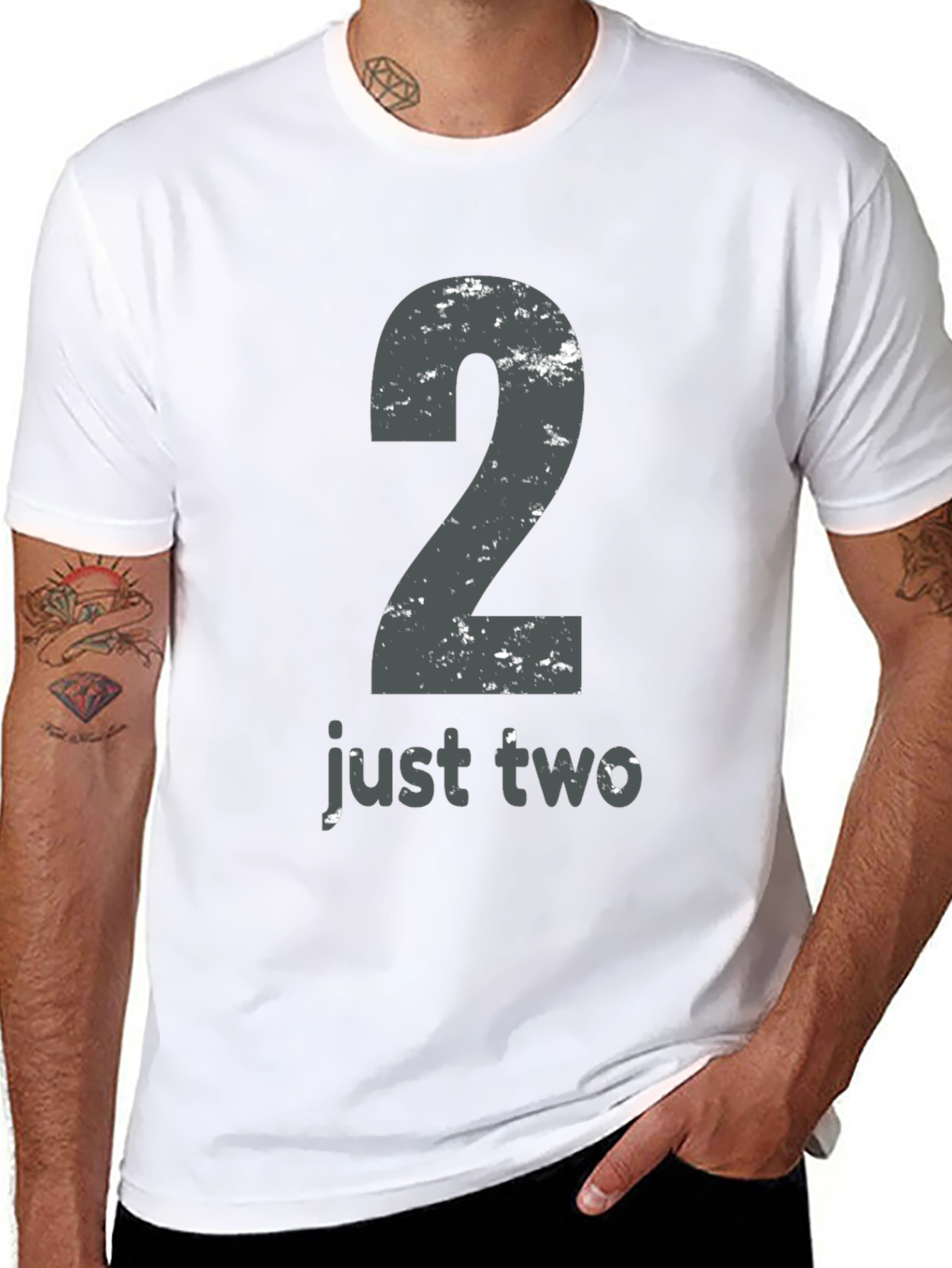 Just Two T-Shirt - Distressed Number 2 Tee