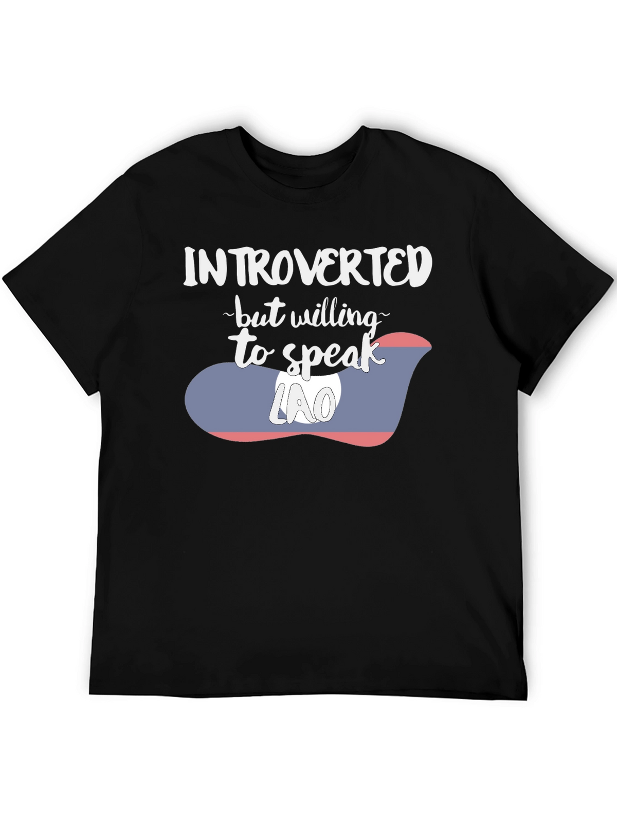 Introverted Lao Flag Graphic Tee