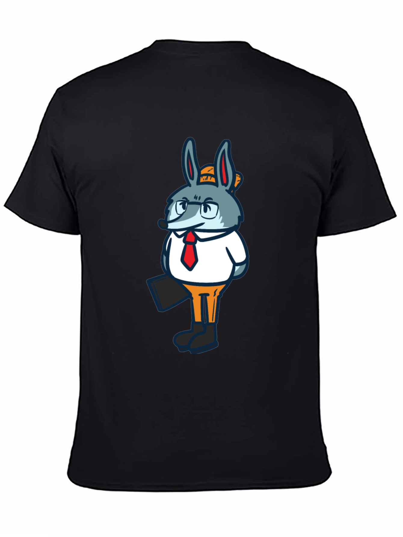 Business Bunny Graphic T-Shirt - Black