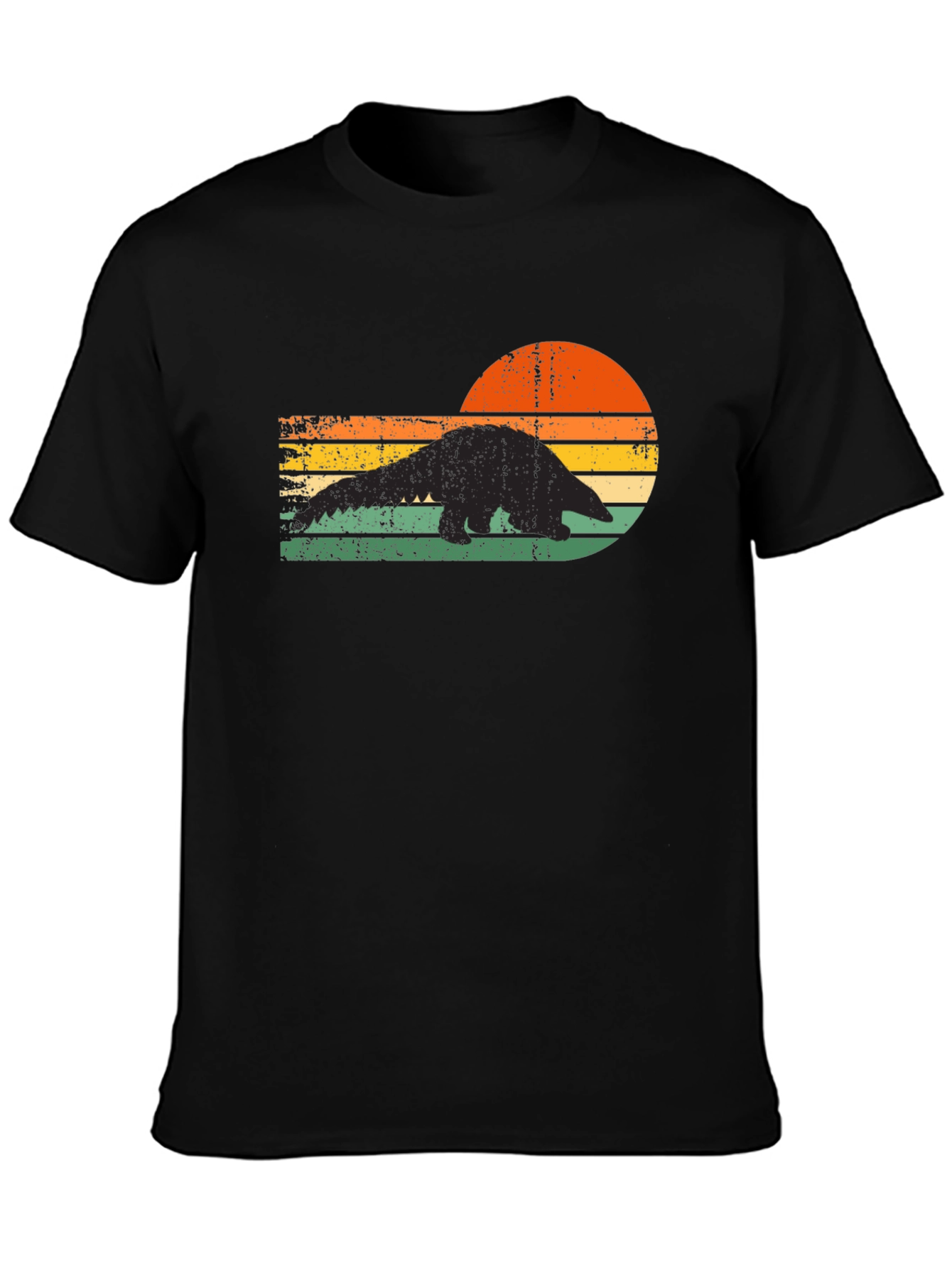 Retro Pangolin Sunset T-Shirt