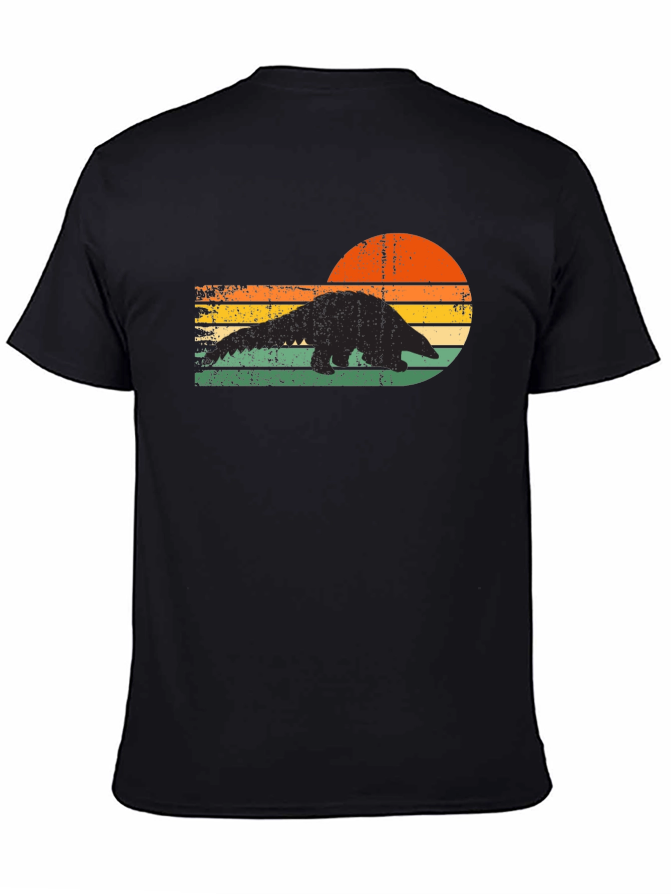 Retro Pangolin Sunset T-Shirt
