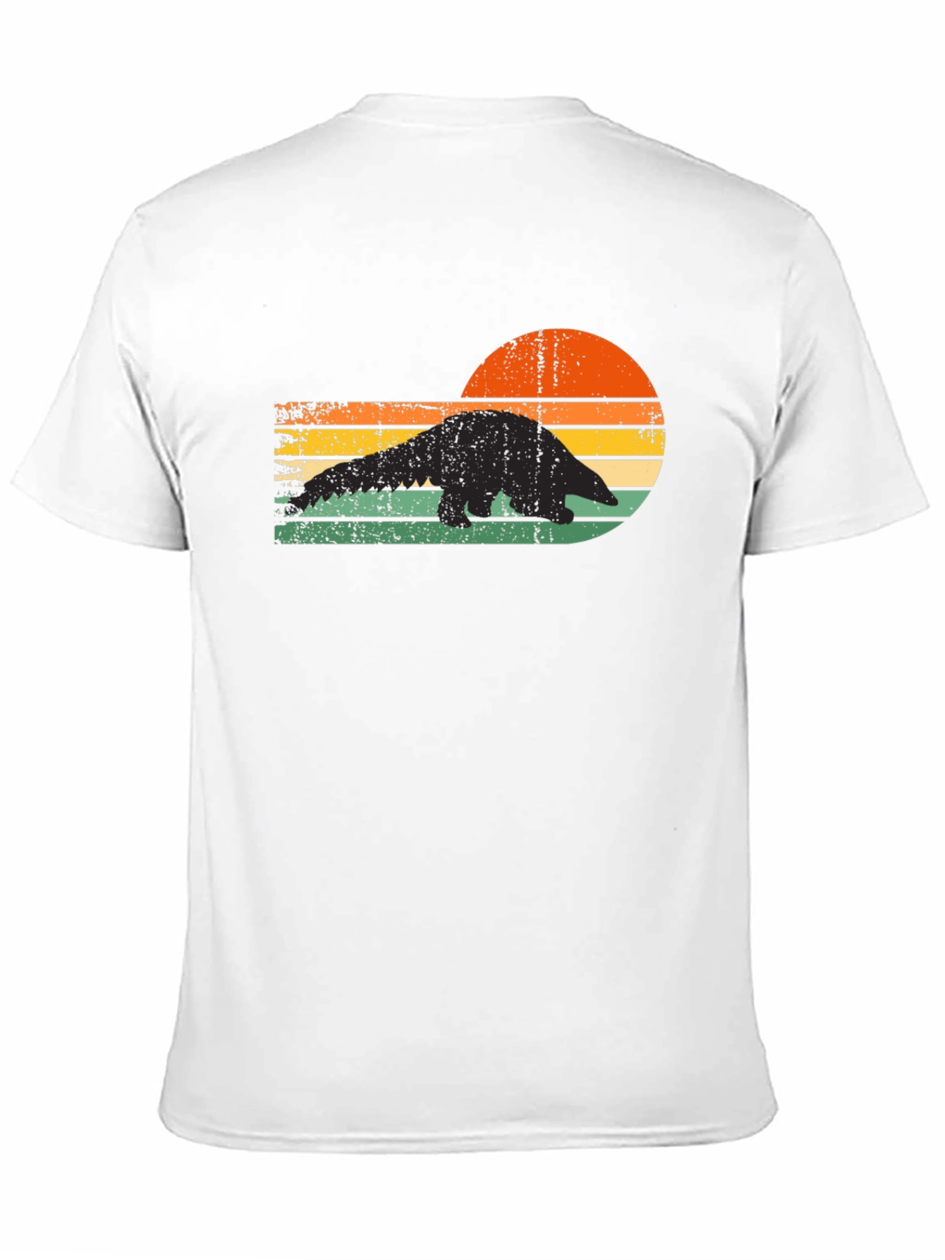 Retro Pangolin Sunset T-Shirt
