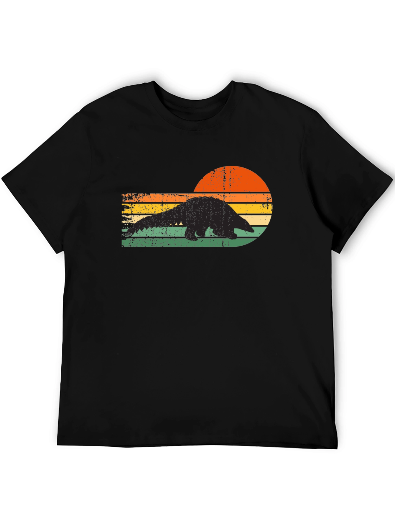 Retro Pangolin Sunset T-Shirt