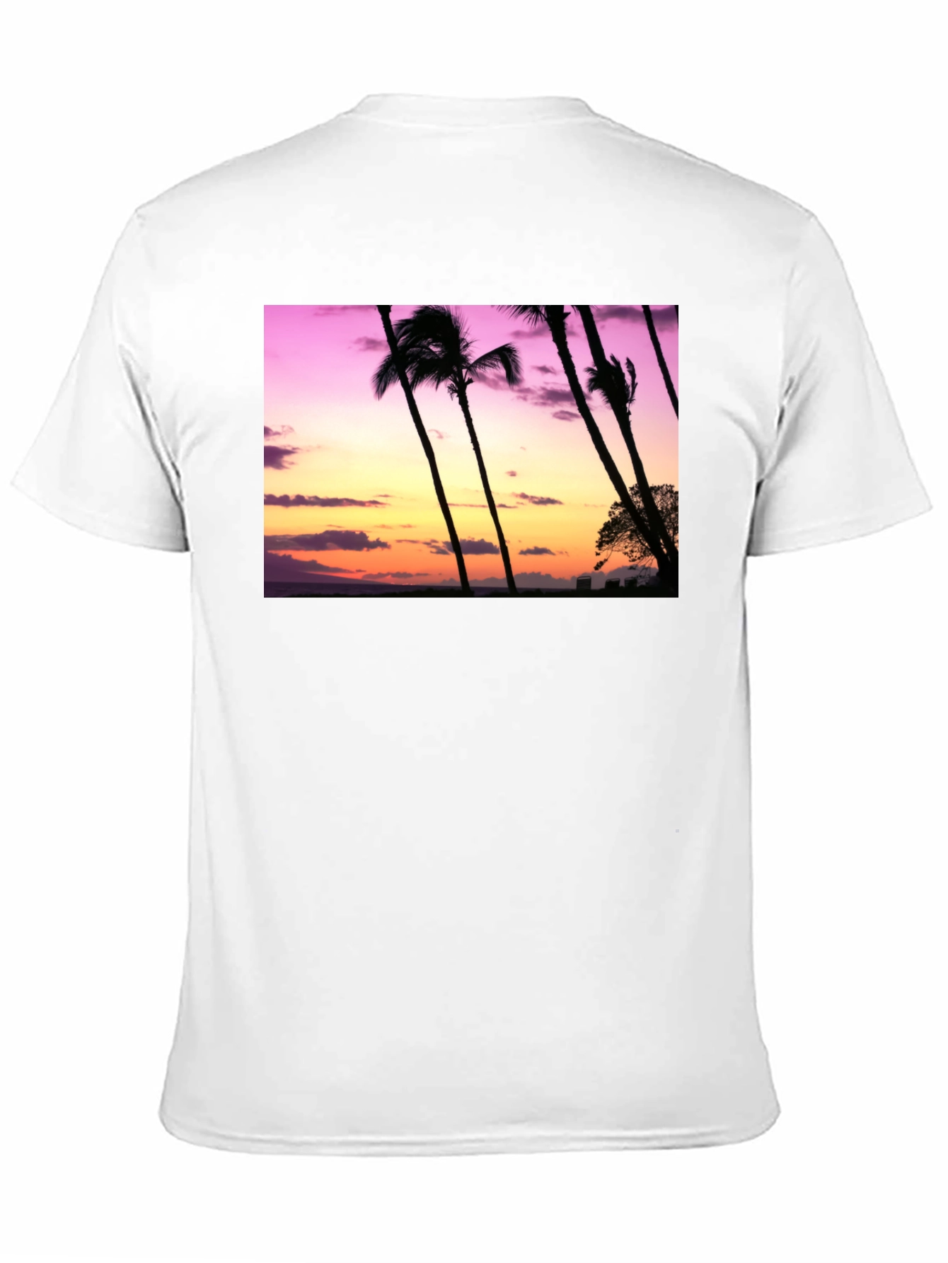 Sunset Palm Tree Graphic T-Shirt - Island Vibes
