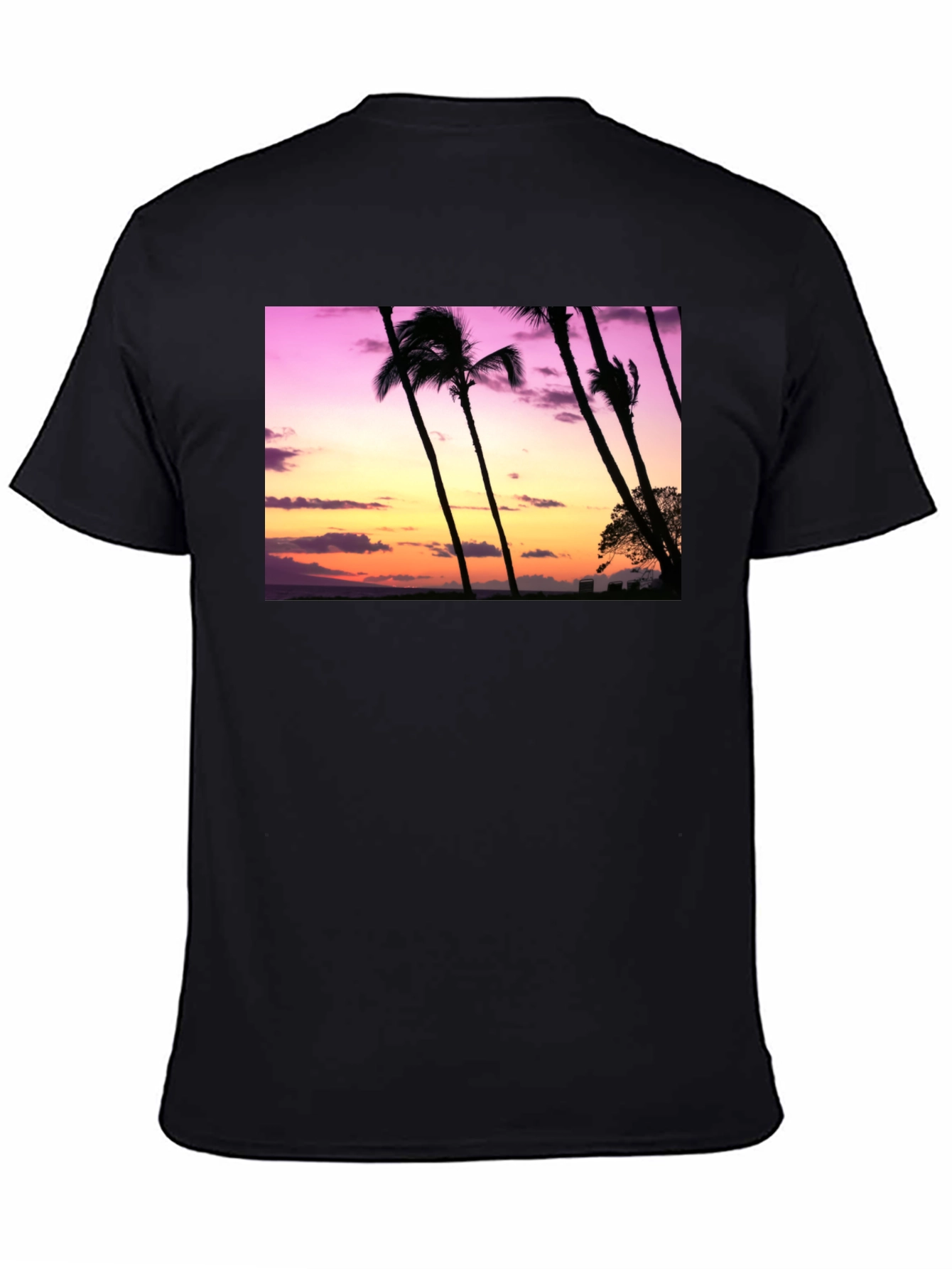 Sunset Palm Tree Graphic T-Shirt - Island Vibes