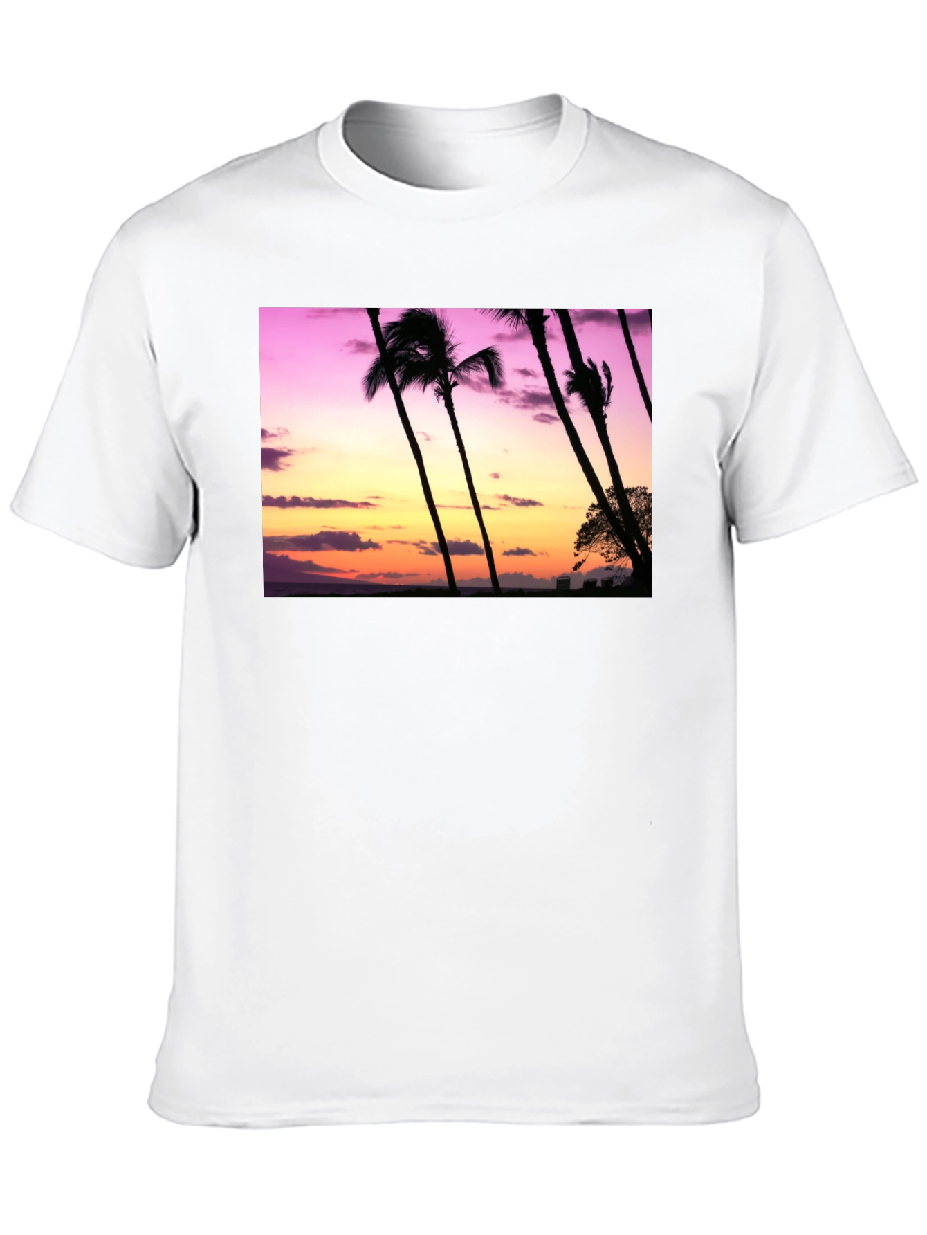 Sunset Palm Tree Graphic T-Shirt - Island Vibes