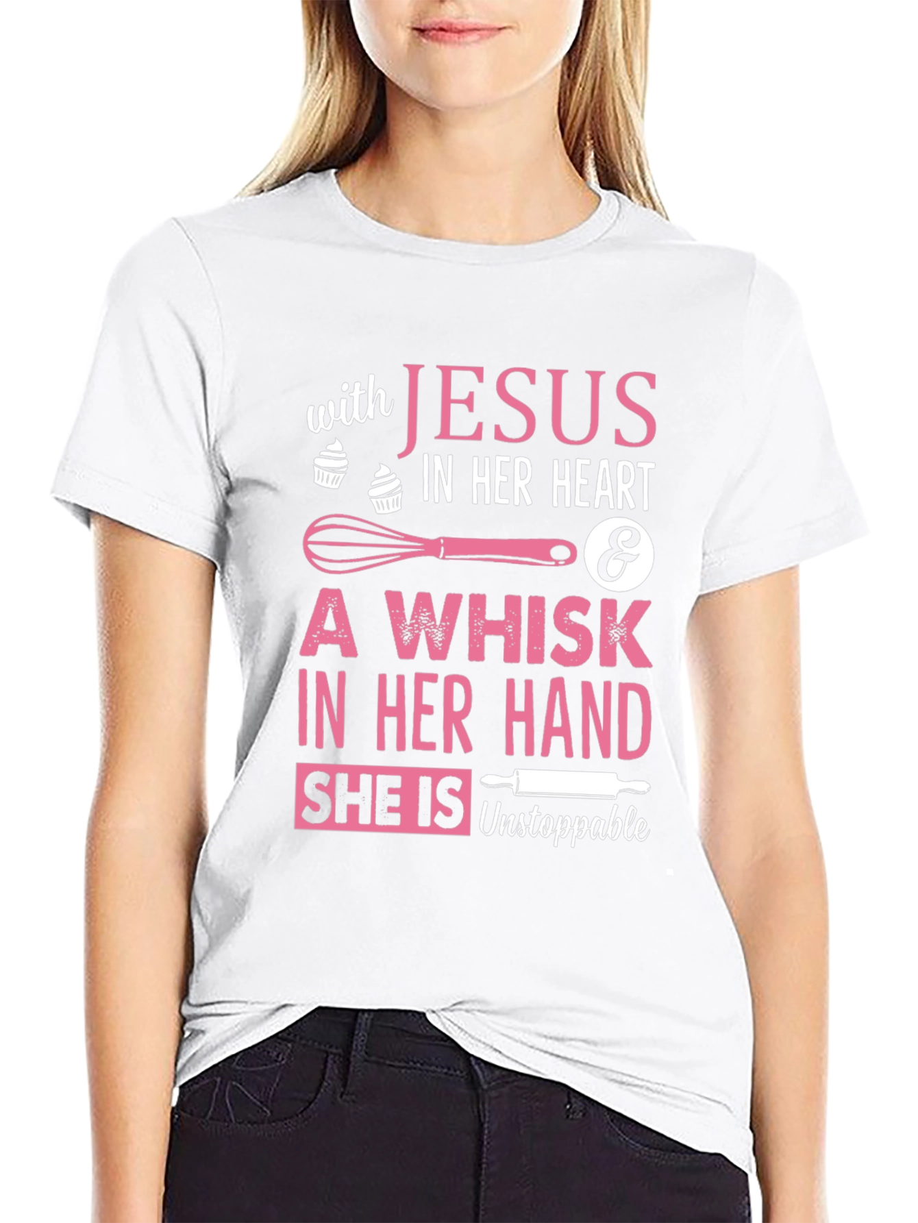 With Jesus In Her Heart T-Shirt
