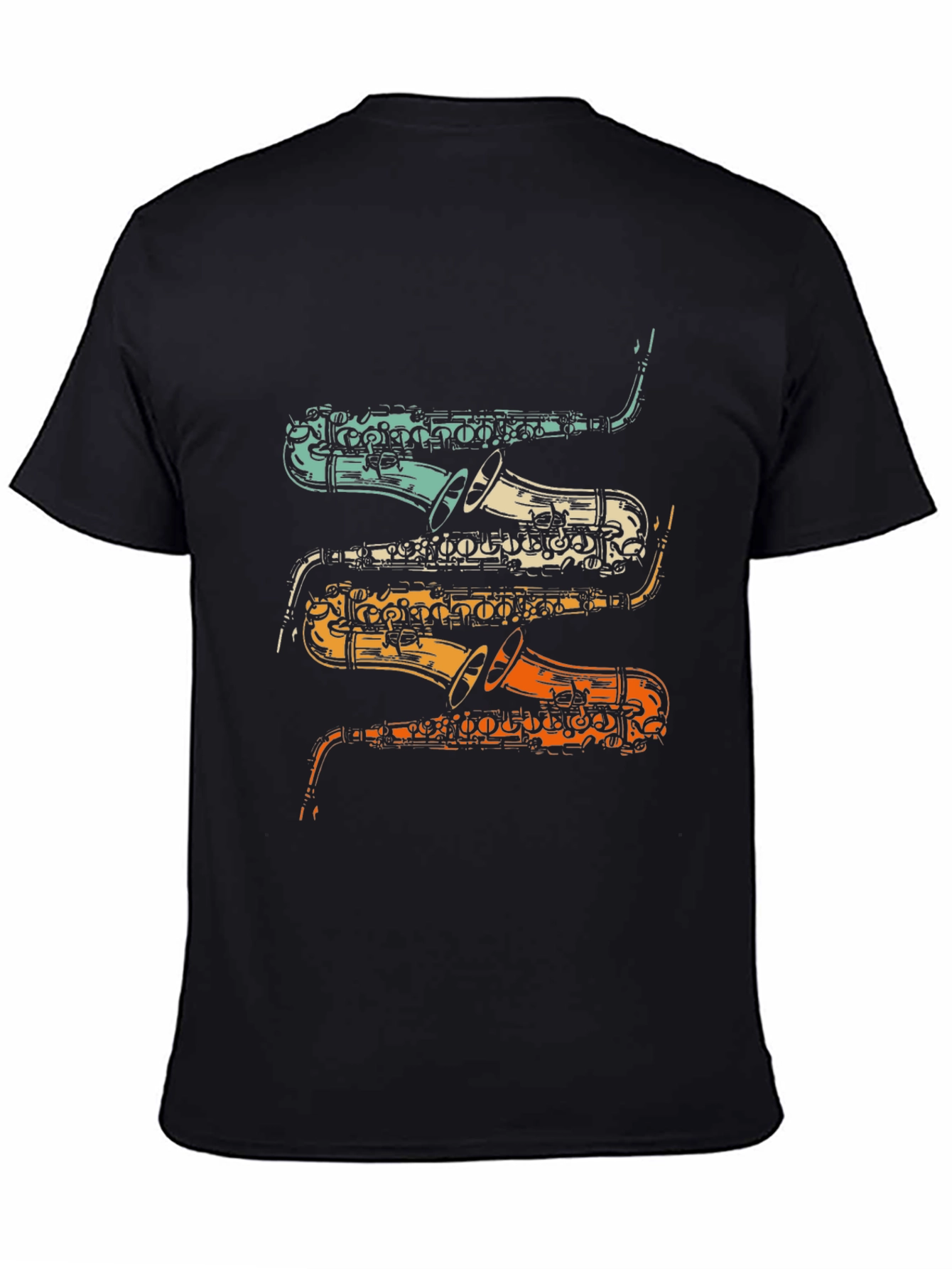 Retro Saxophone T-Shirt - Musical Instrument Tee