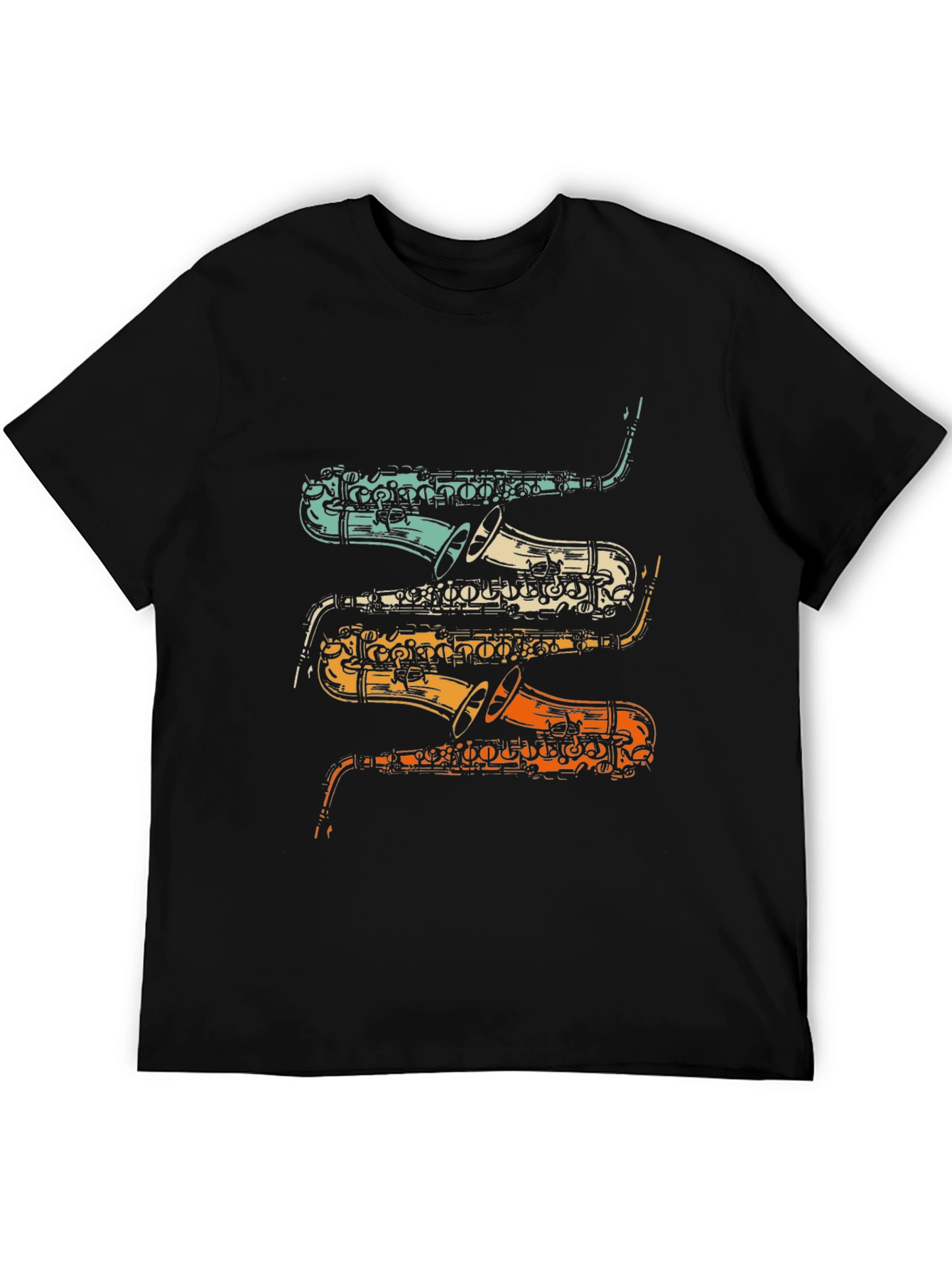 Retro Saxophone T-Shirt - Musical Instrument Tee