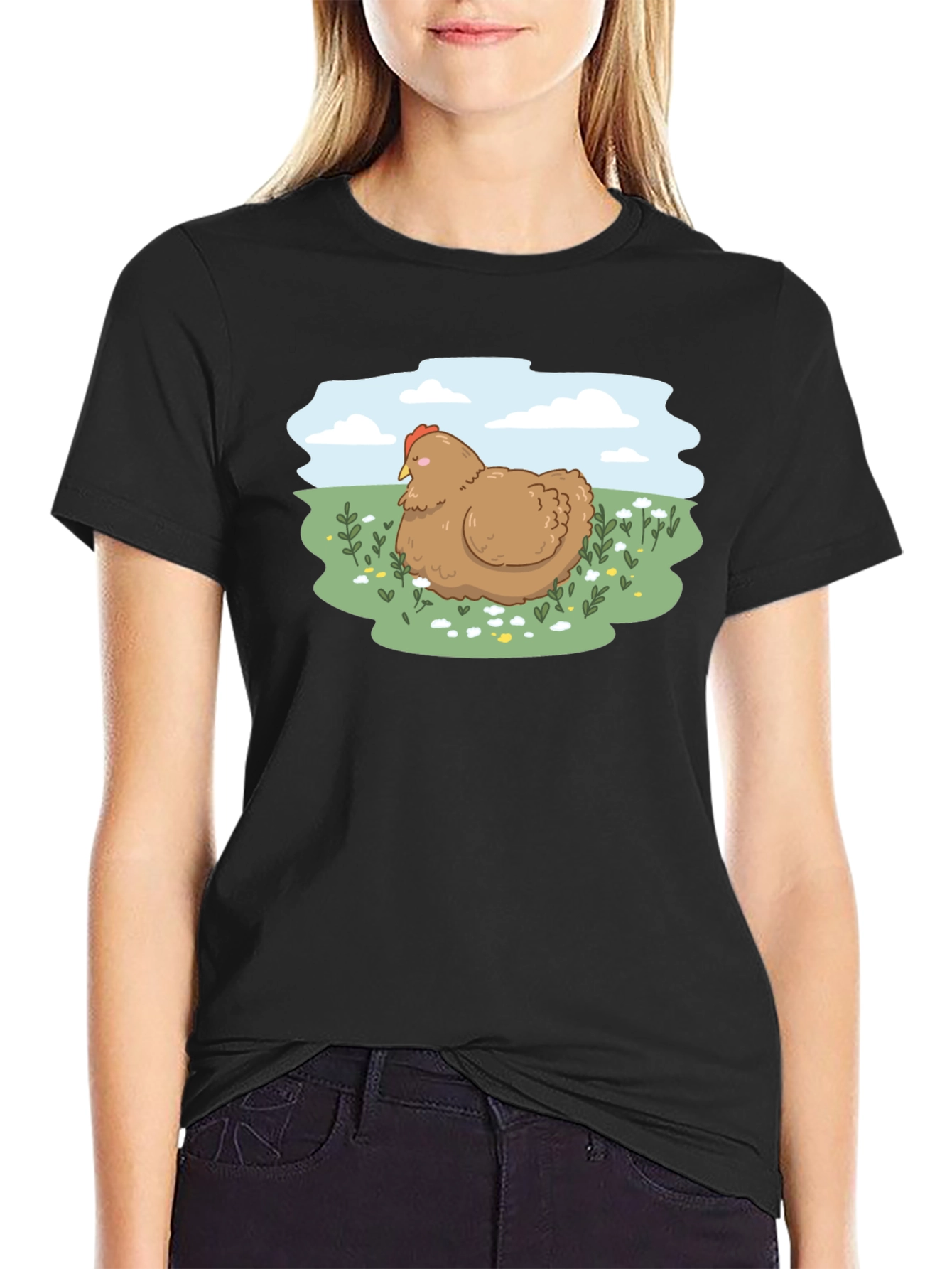 Cute Chicken Meadow T-Shirt
