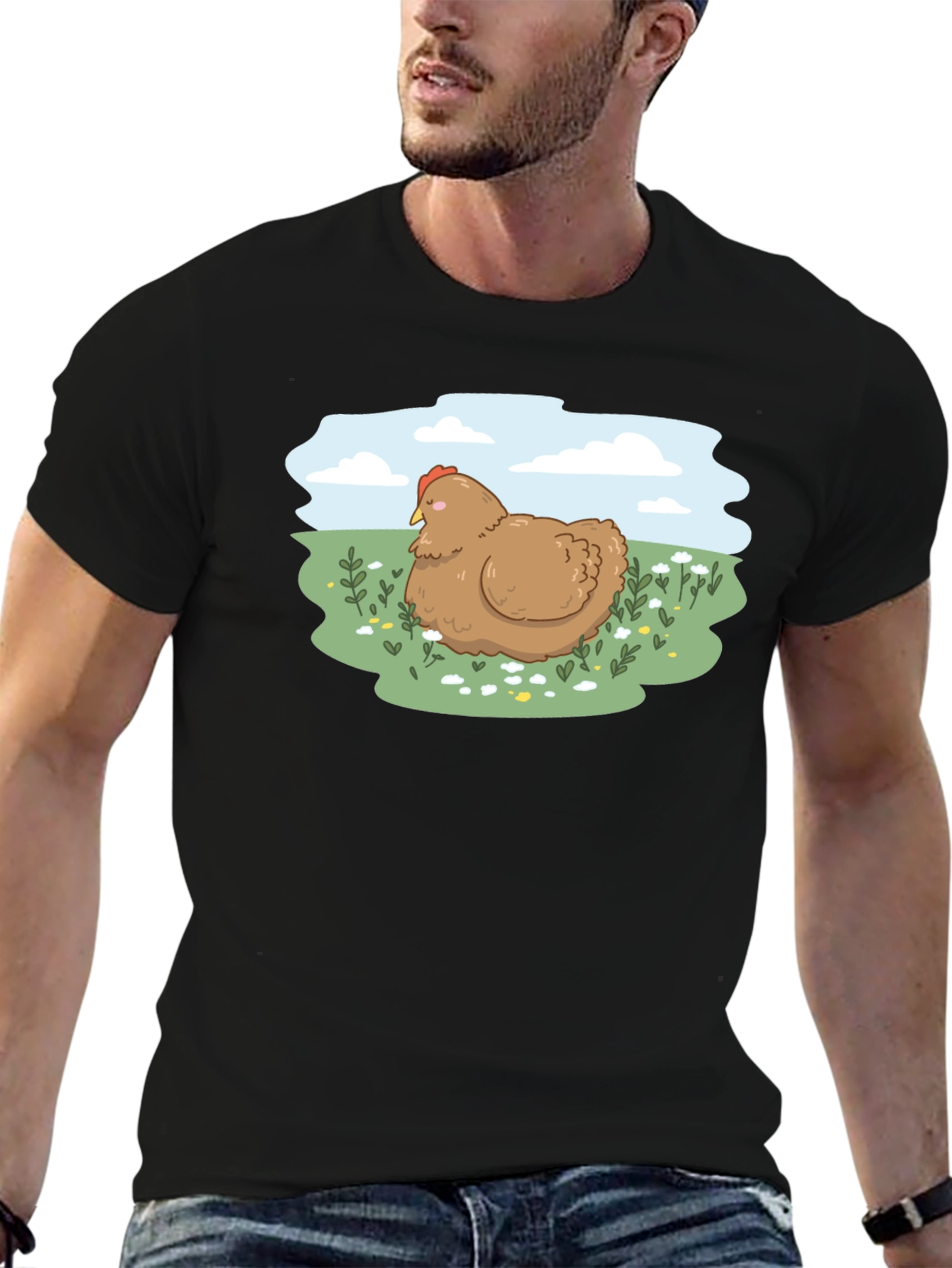 Cute Chicken Meadow T-Shirt