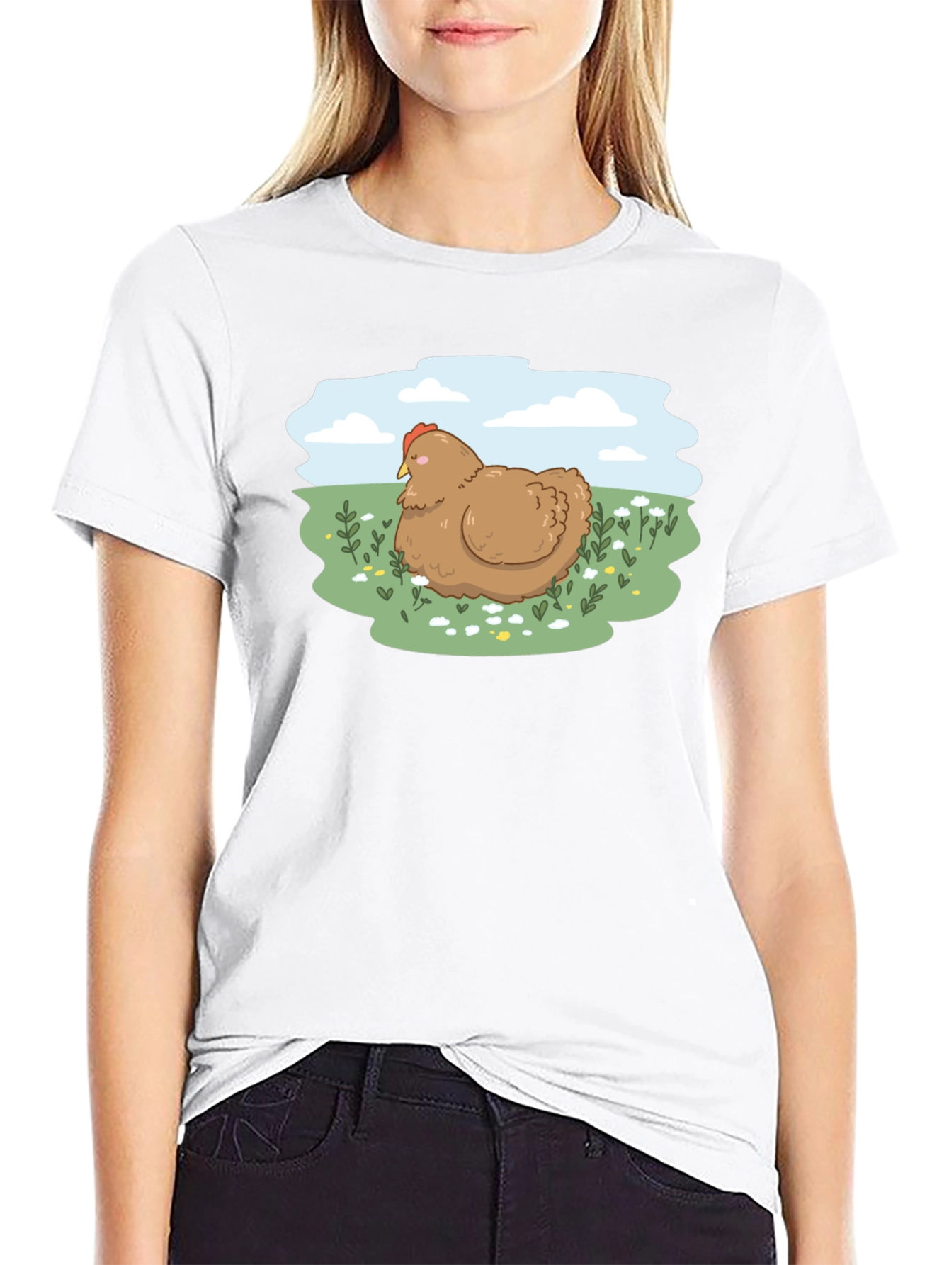 Cute Chicken Meadow T-Shirt