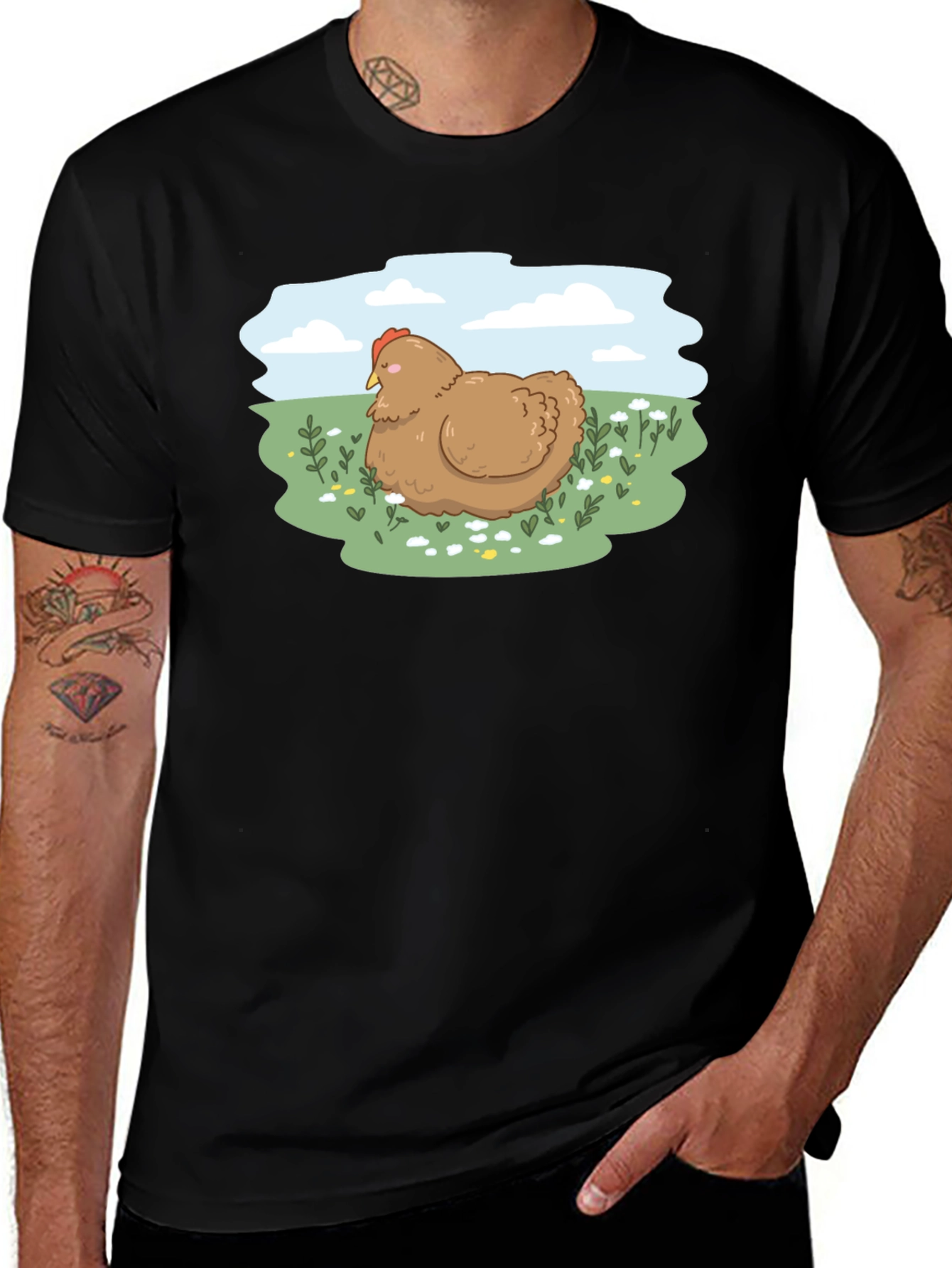 Cute Chicken Meadow T-Shirt