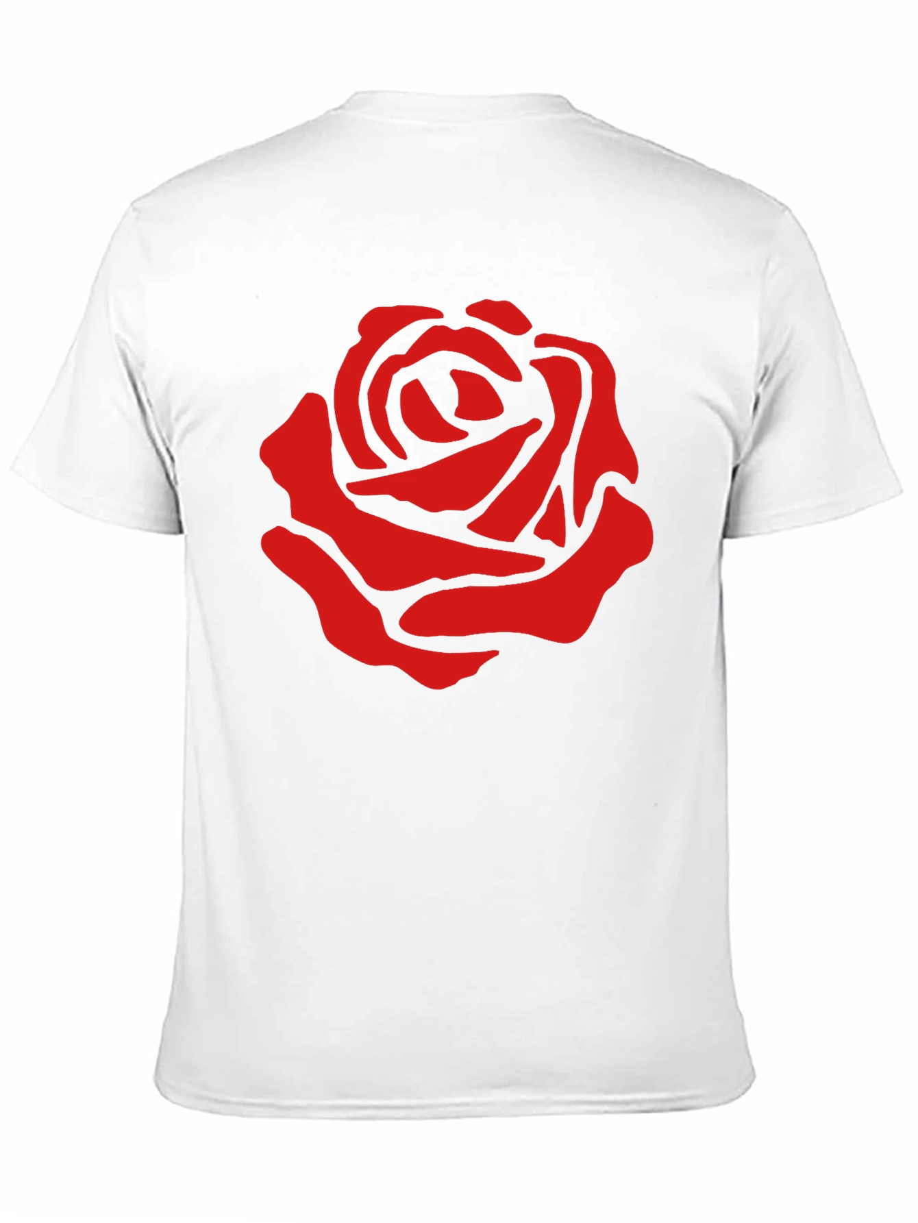 Red Rose Graphic Print Black T-Shirt