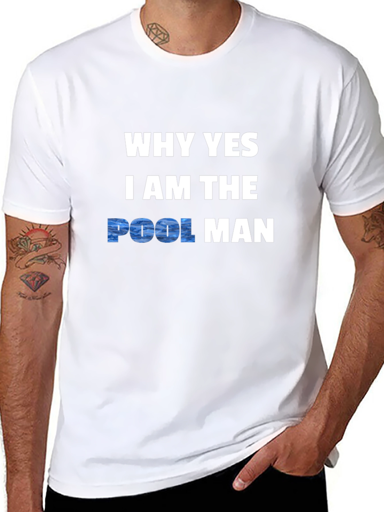 Pool Man T-Shirt - Humorous Design