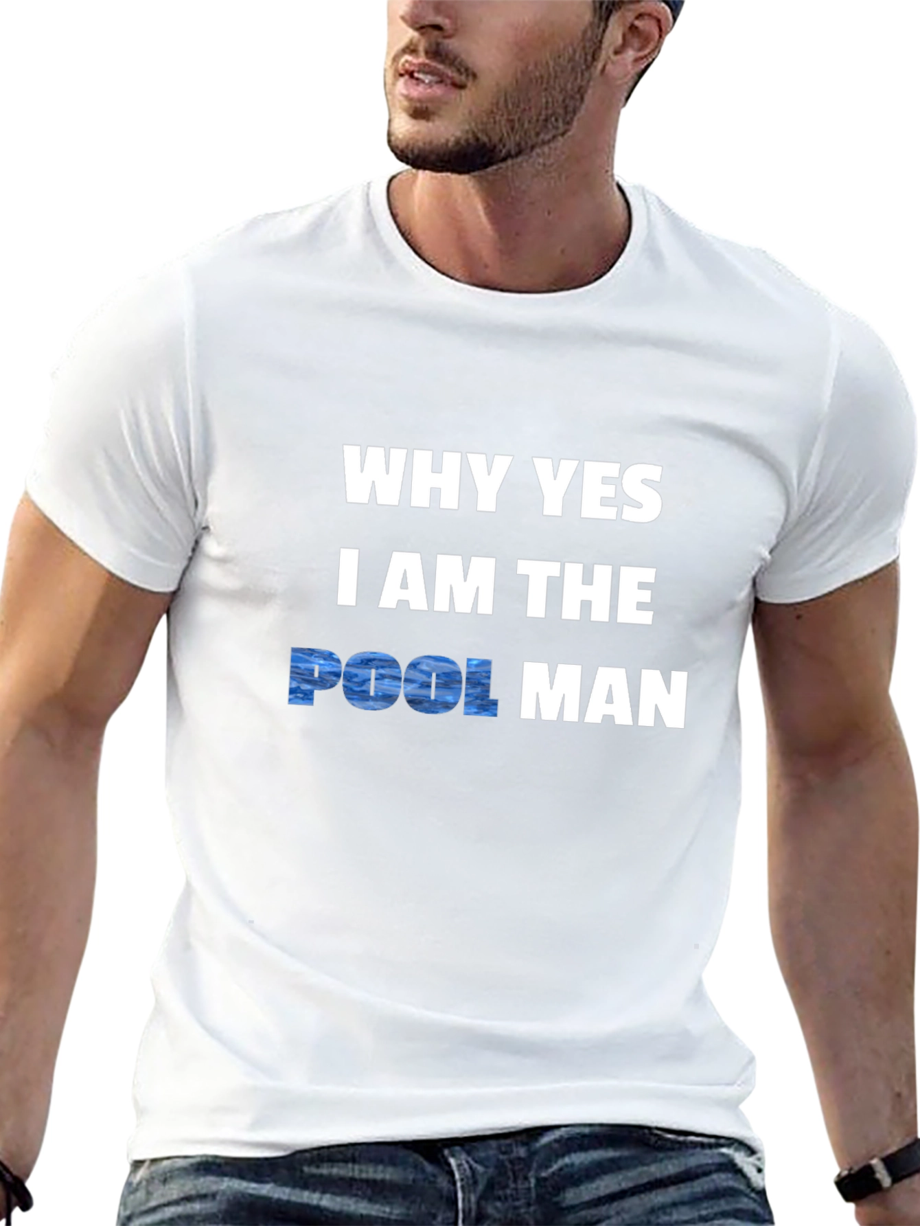 Pool Man T-Shirt - Humorous Design