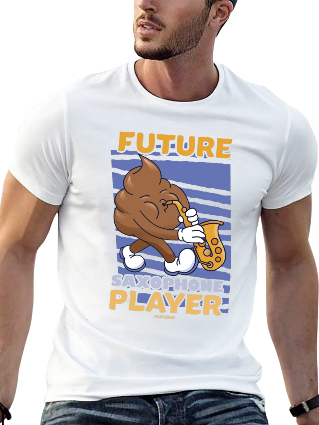 Future Saxophone Player T-Shirt - Funny Poop Emoji Tee
