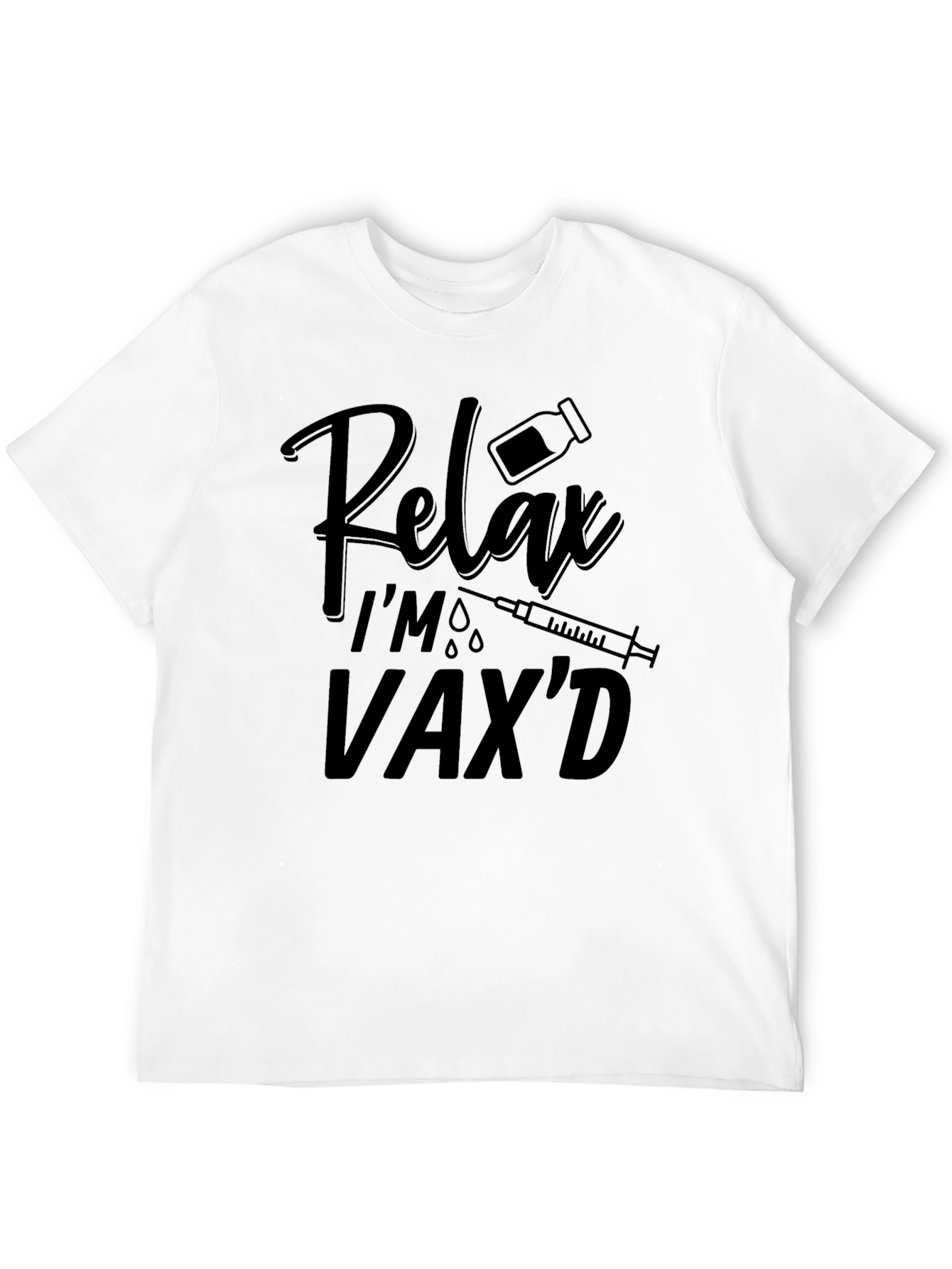 Relax Im Vaxd Black T-Shirt