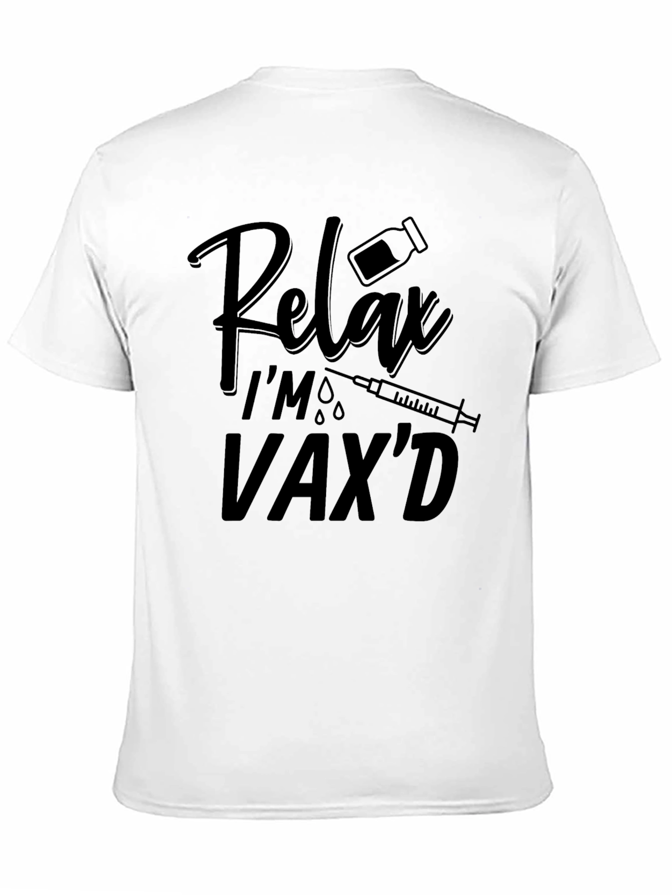 Relax Im Vaxd Black T-Shirt