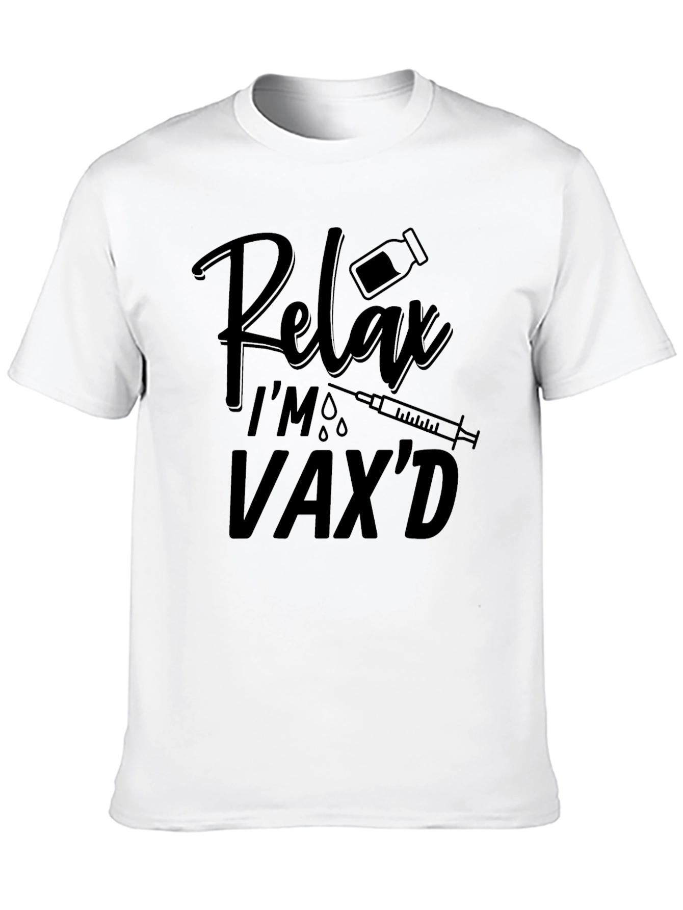 Relax Im Vaxd Black T-Shirt
