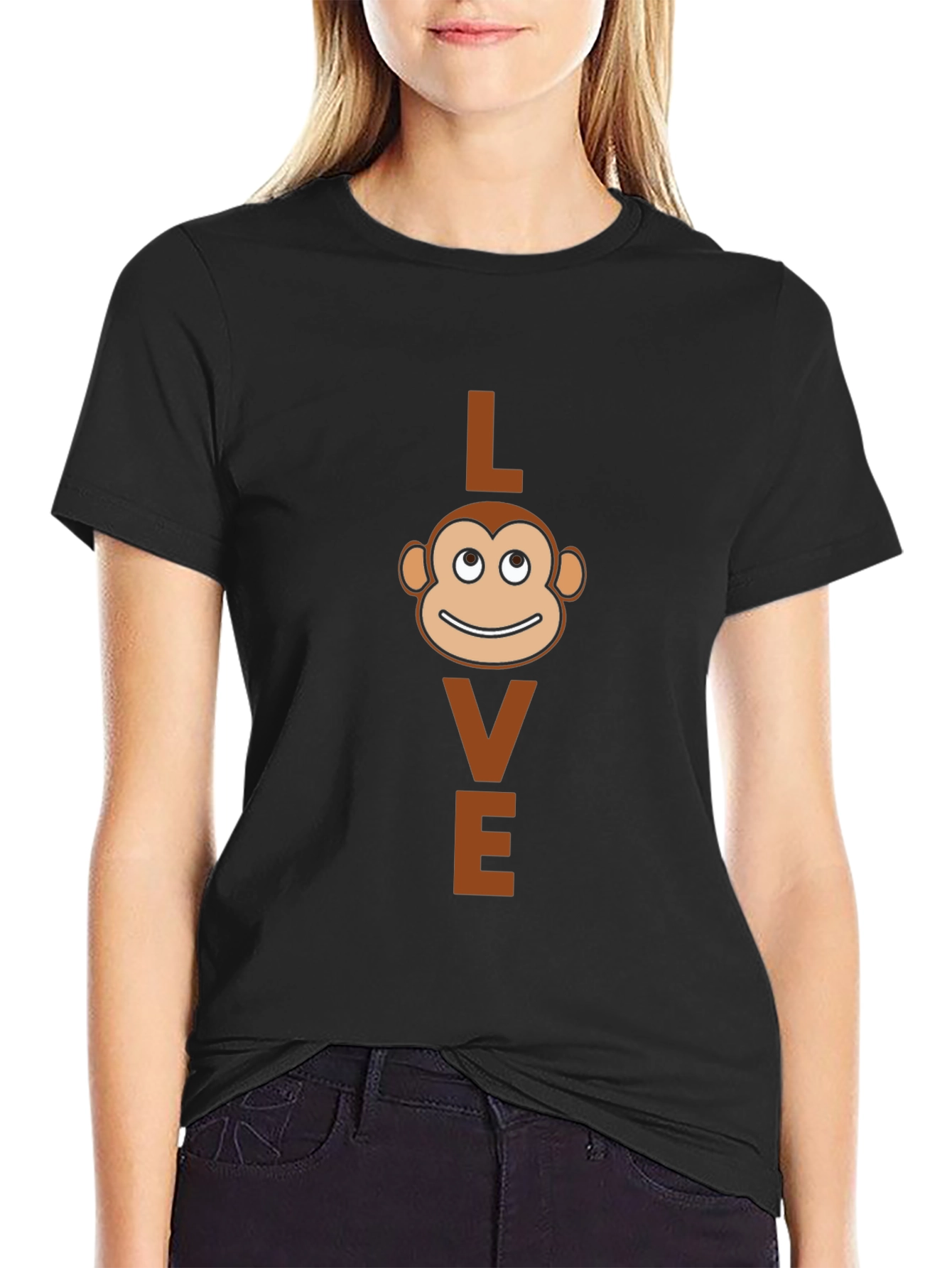 Love Monkey Graphic T-Shirt - Black