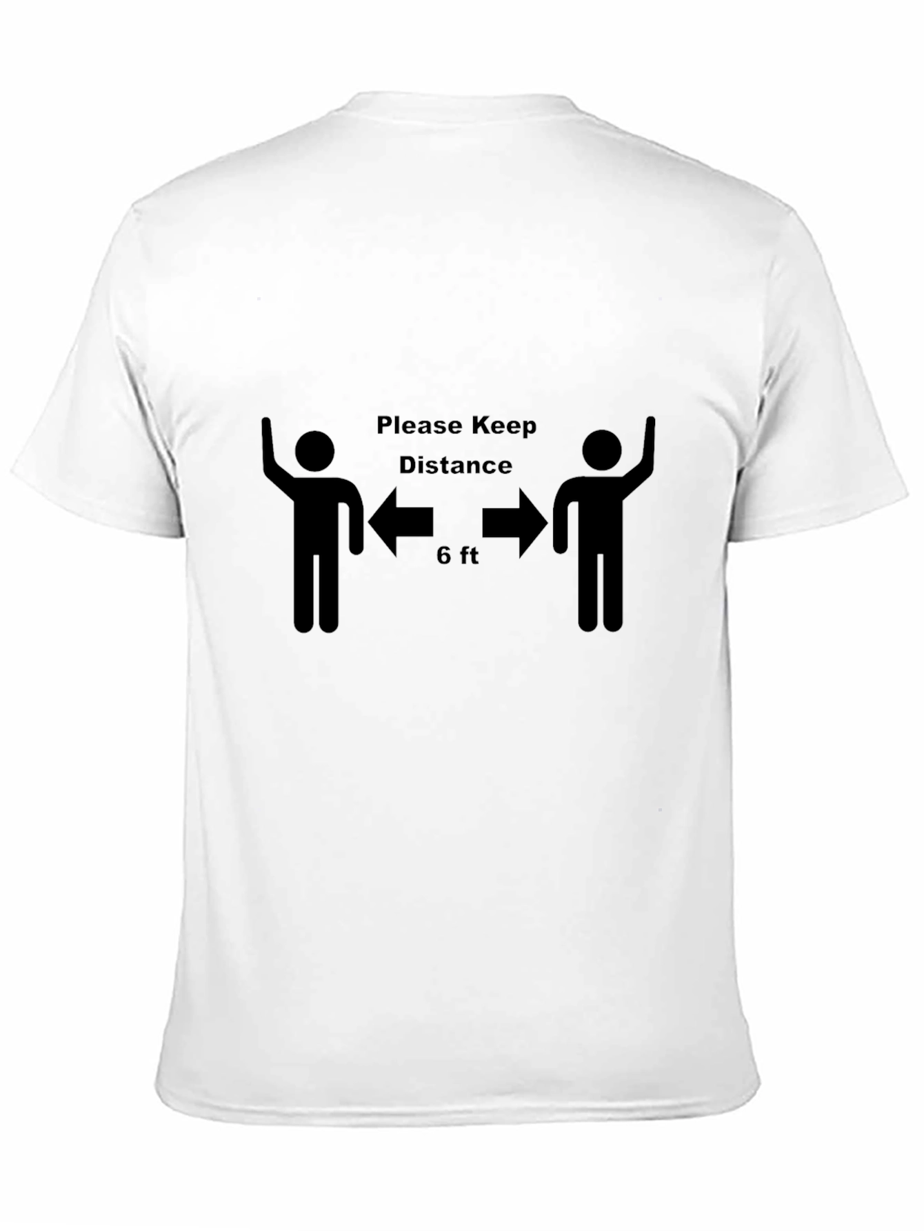 Keep Distance Graphic Tee - Black
