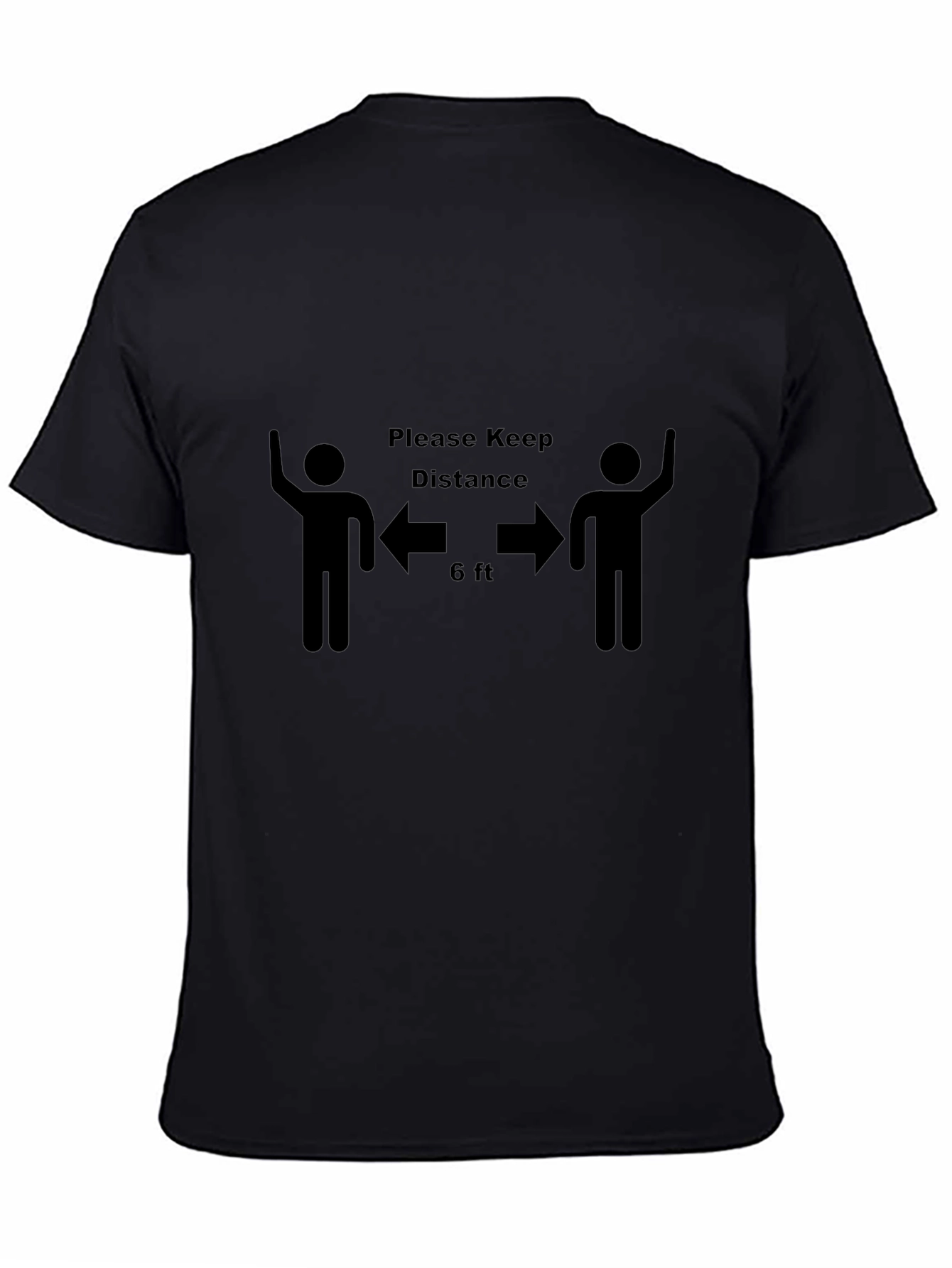 Keep Distance Graphic Tee - Black