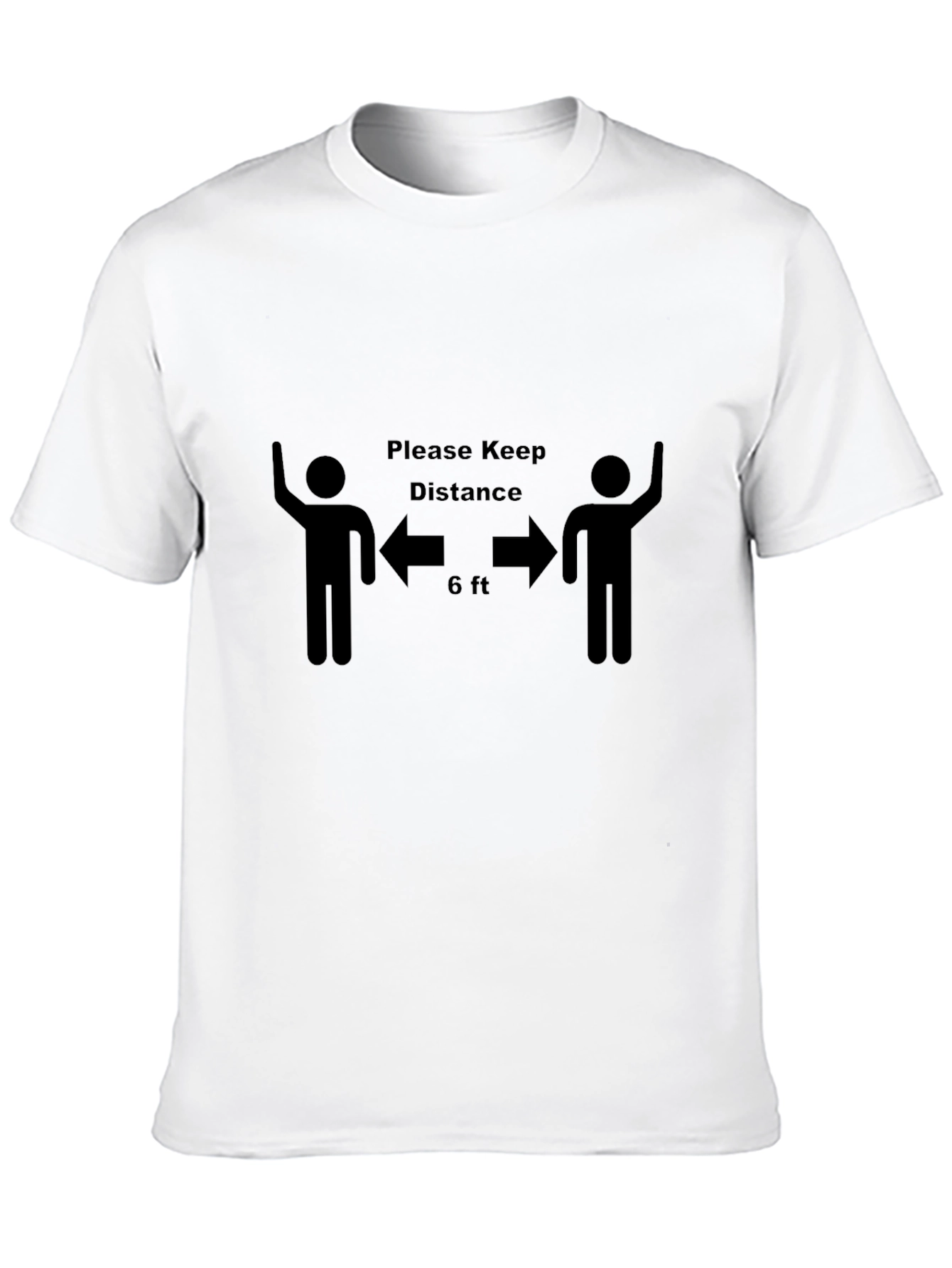 Keep Distance Graphic Tee - Black
