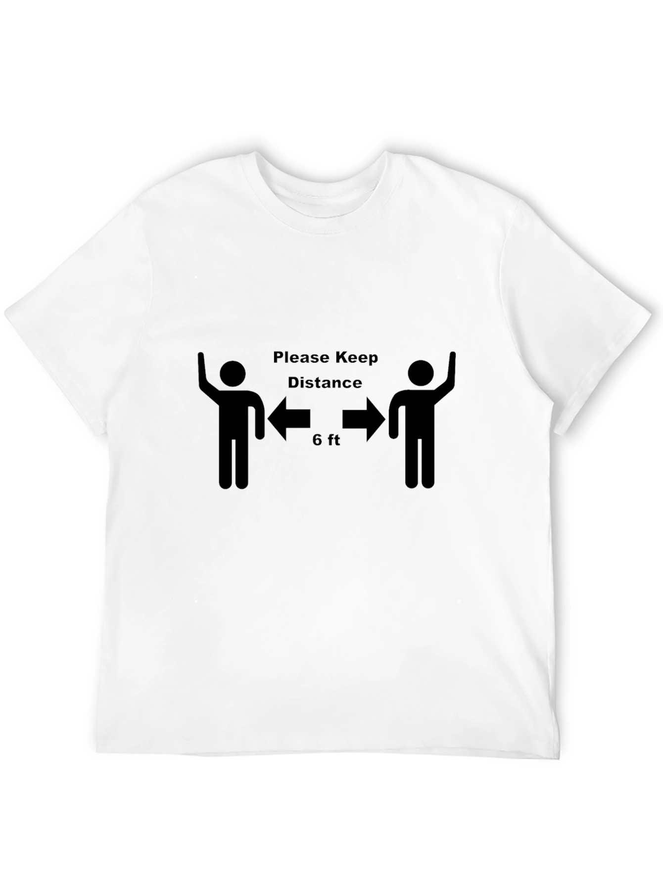 Keep Distance Graphic Tee - Black