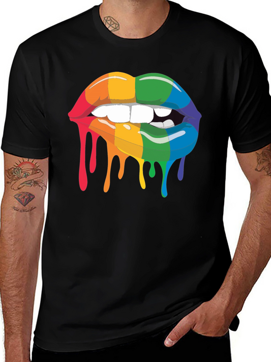 Rainbow Lips Graphic T-Shirt - Pride Fashion