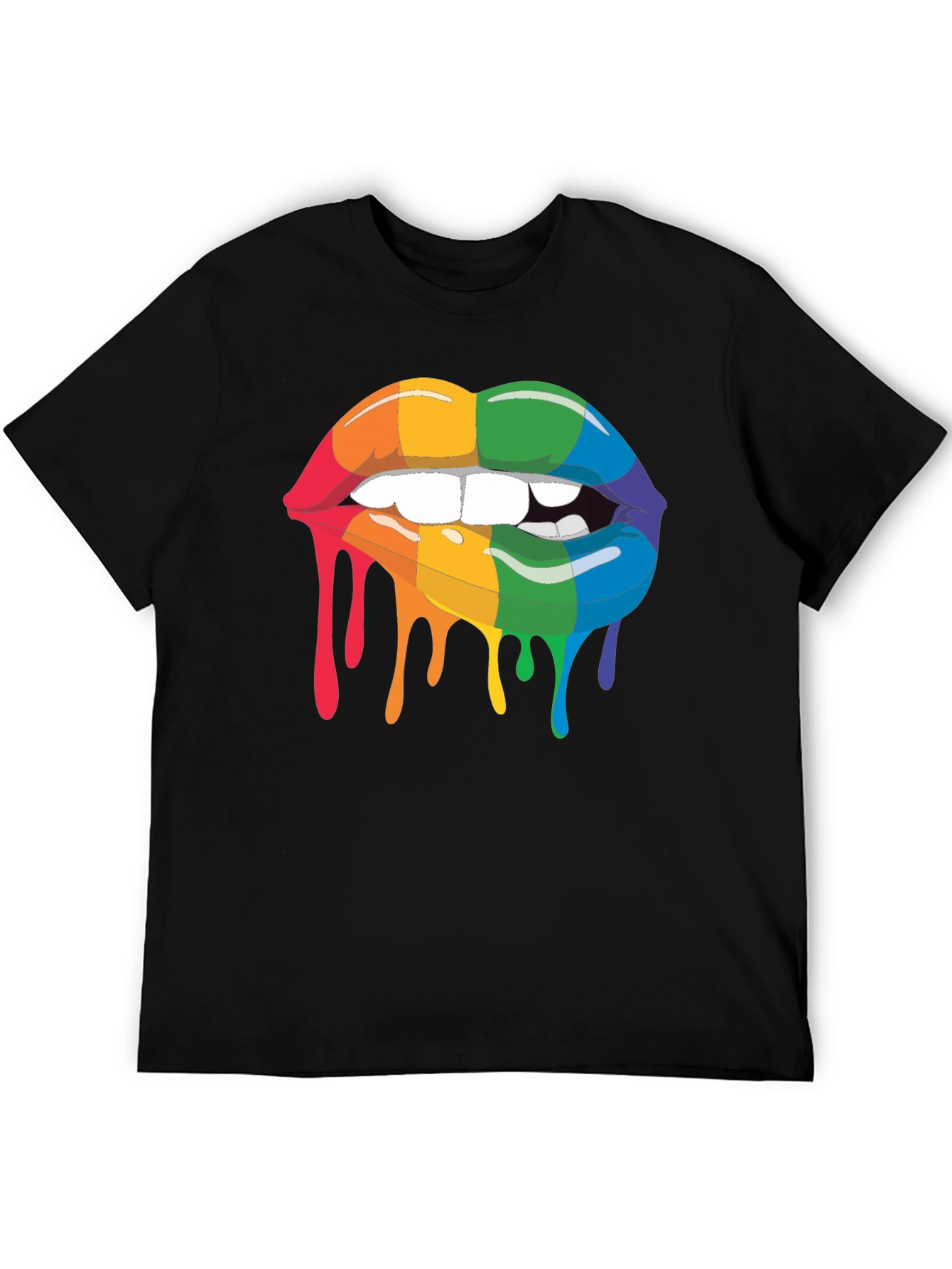 Rainbow Lips Graphic T-Shirt - Pride Fashion