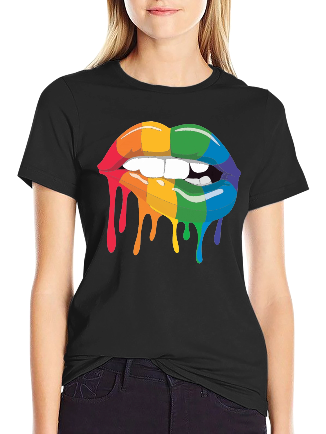 Rainbow Lips Graphic T-Shirt - Pride Fashion