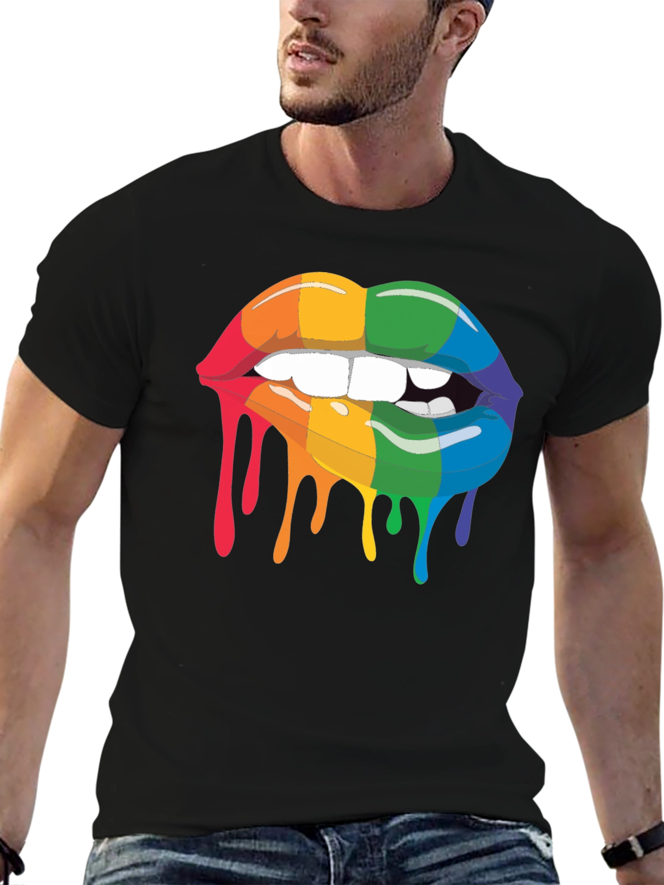 Rainbow Lips Graphic T-Shirt - Pride Fashion