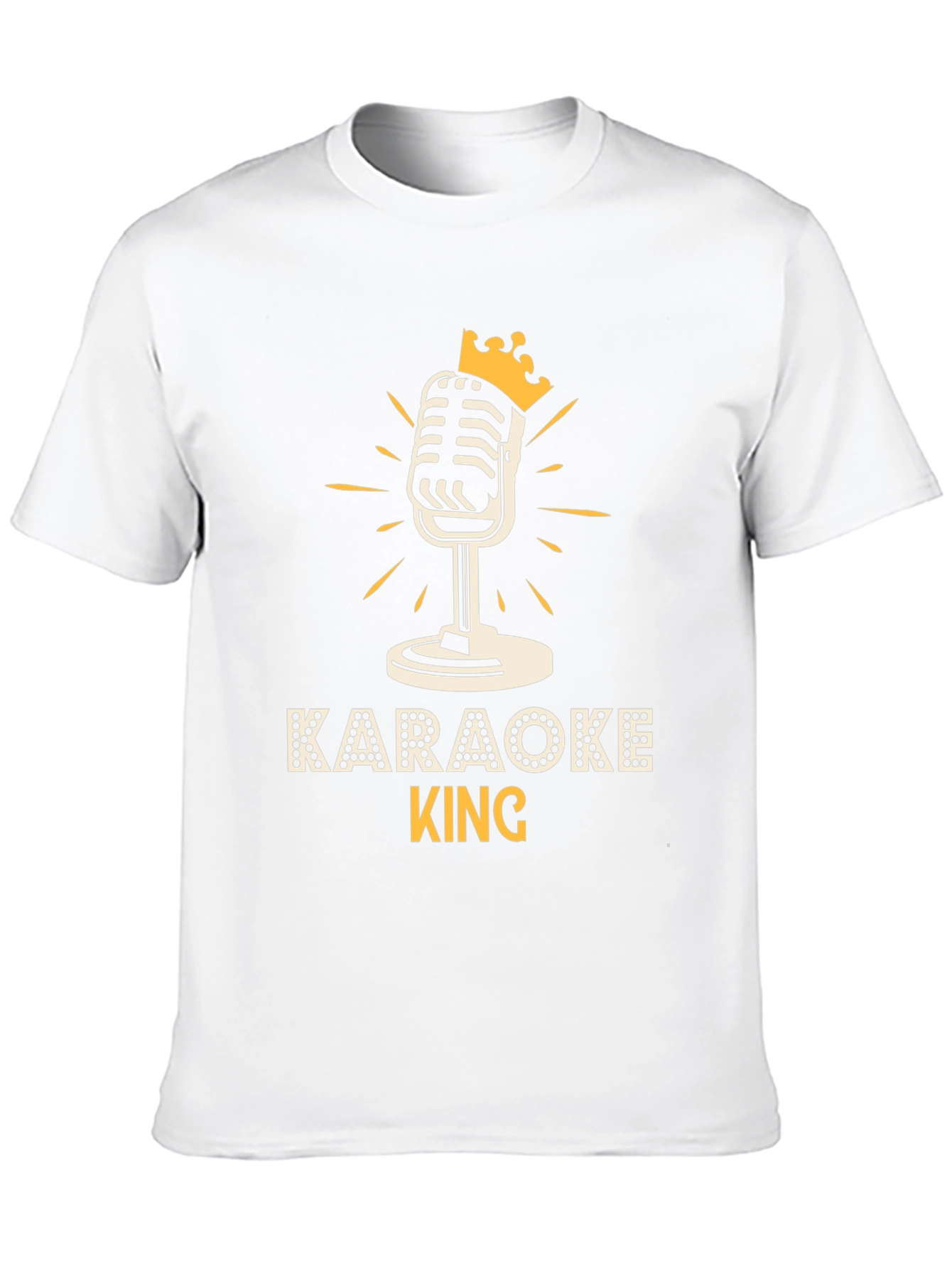 Karaoke King T-Shirt: Microphone Crown Graphic Tee