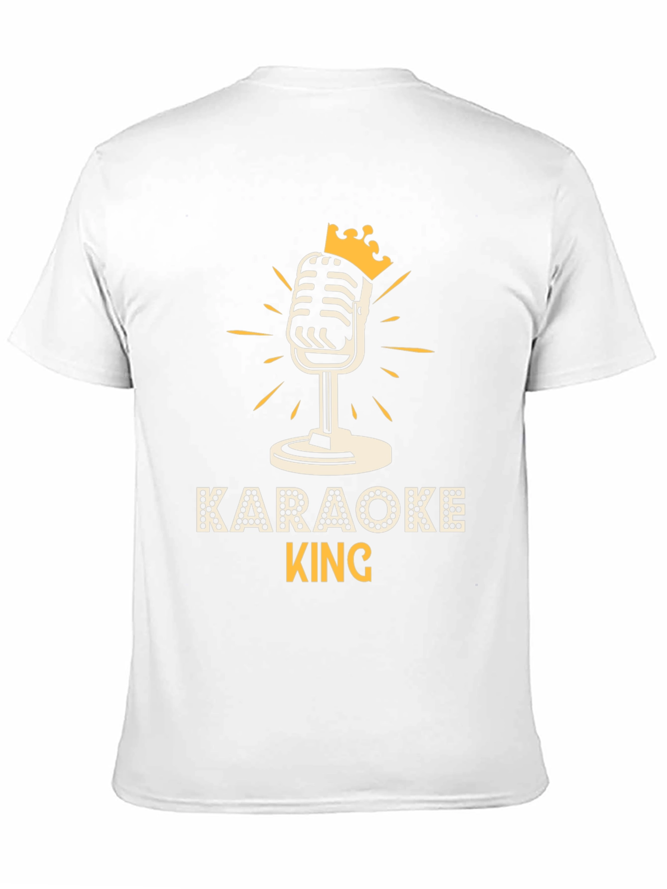 Karaoke King T-Shirt: Microphone Crown Graphic Tee