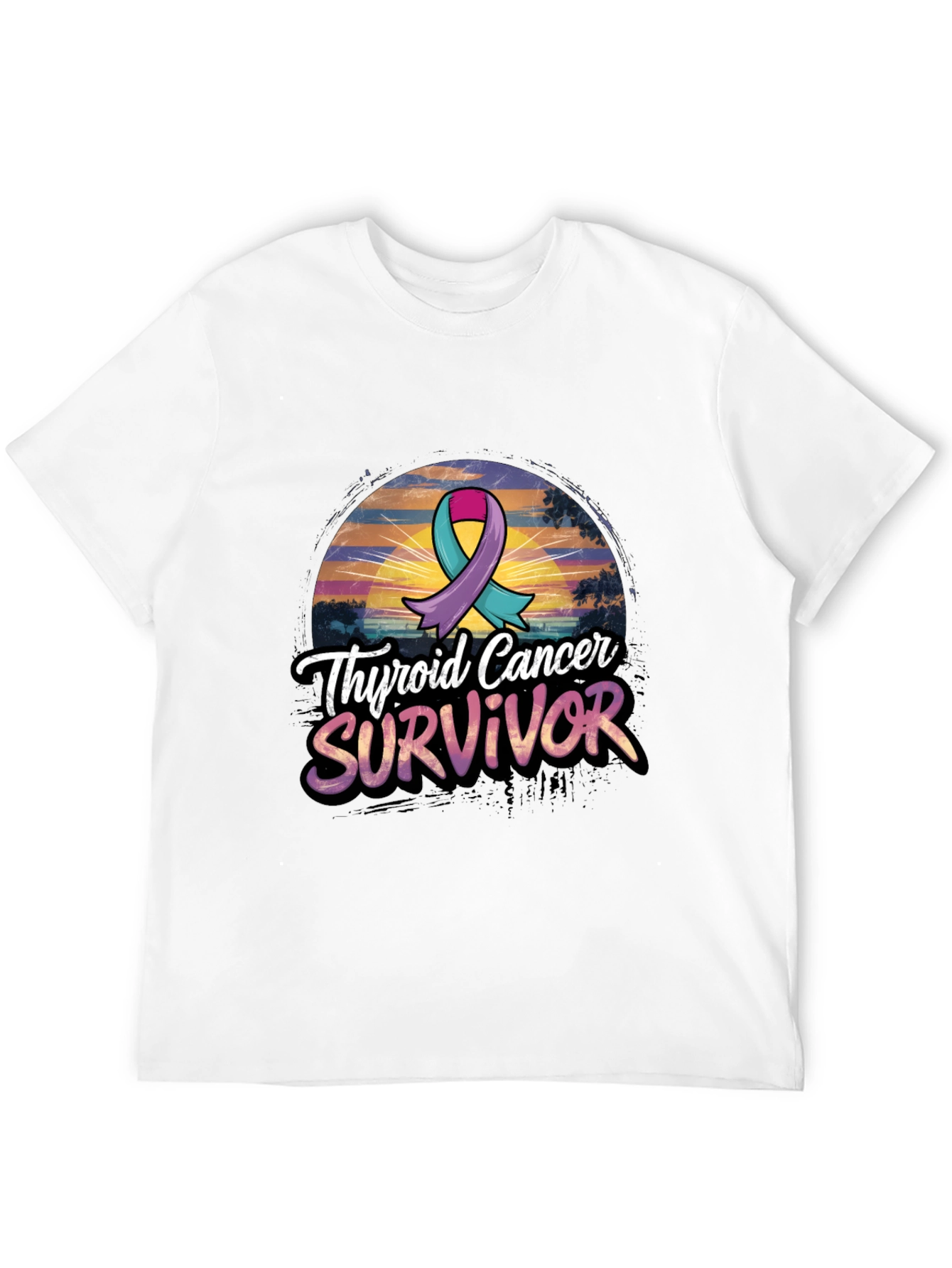 Thyroid Cancer Survivor Ribbon Graphic Tee