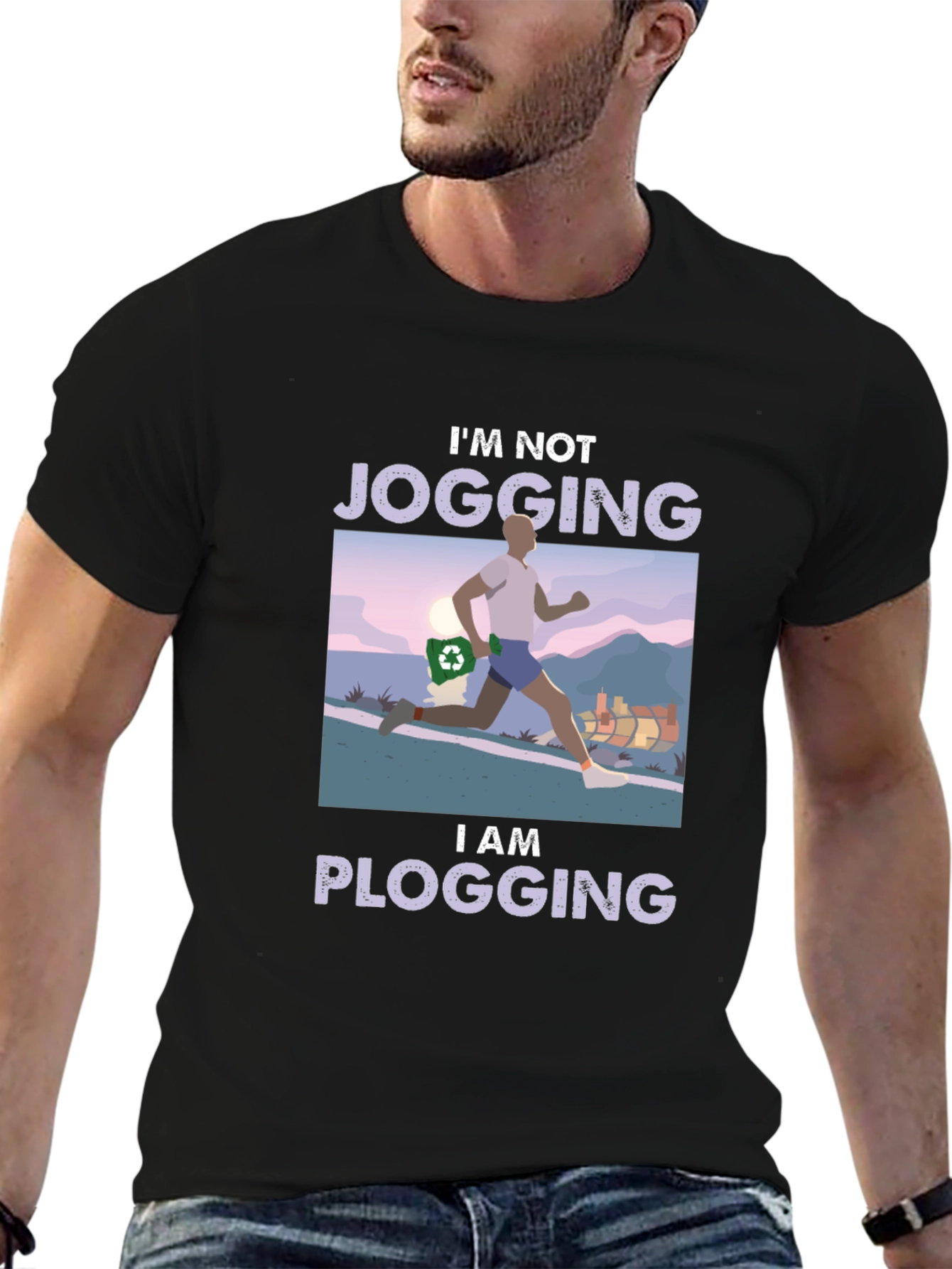 Plogging T-Shirt - Run and Clean!