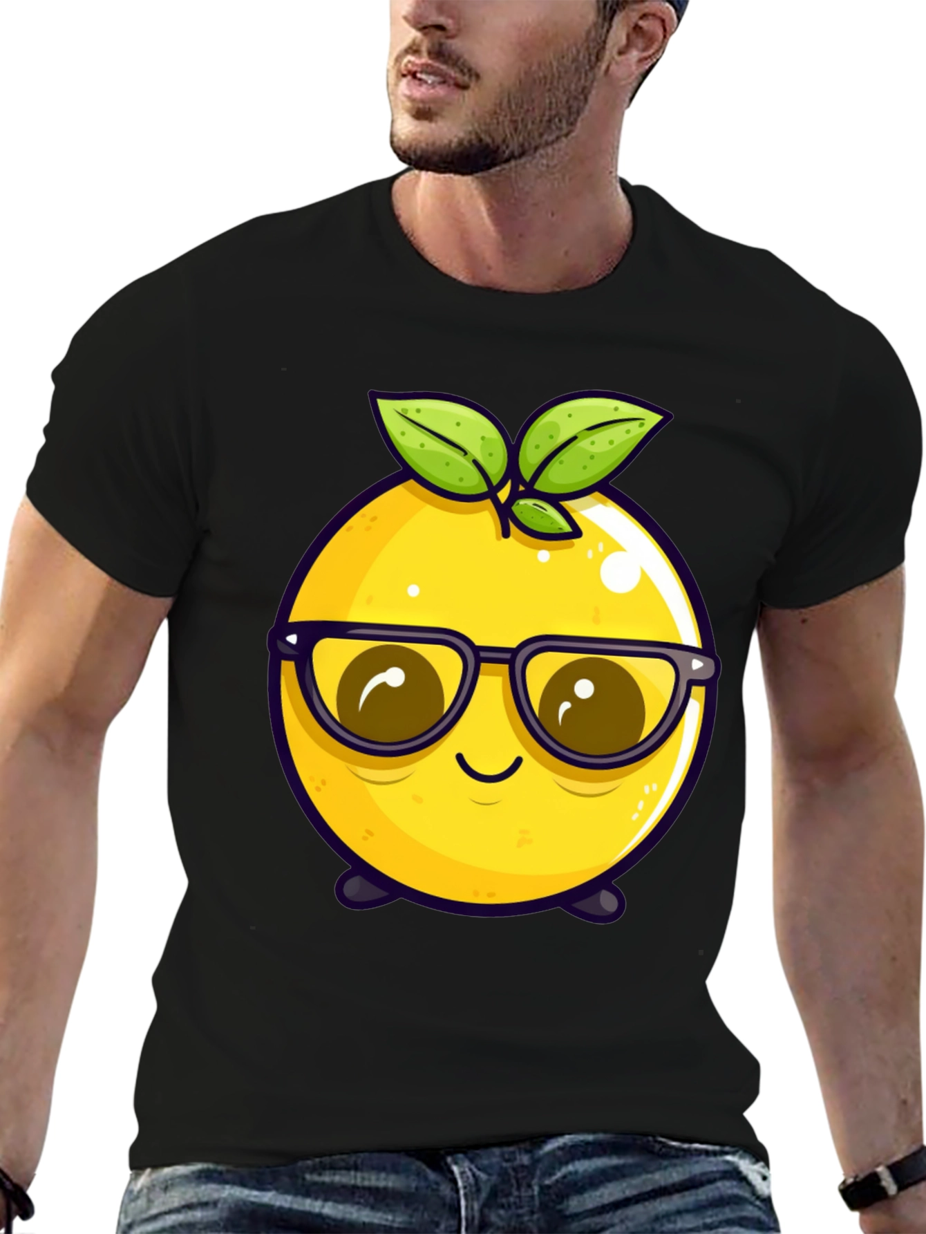 Funny Fruit Character T-Shirt - Nerdy Lemon Tee