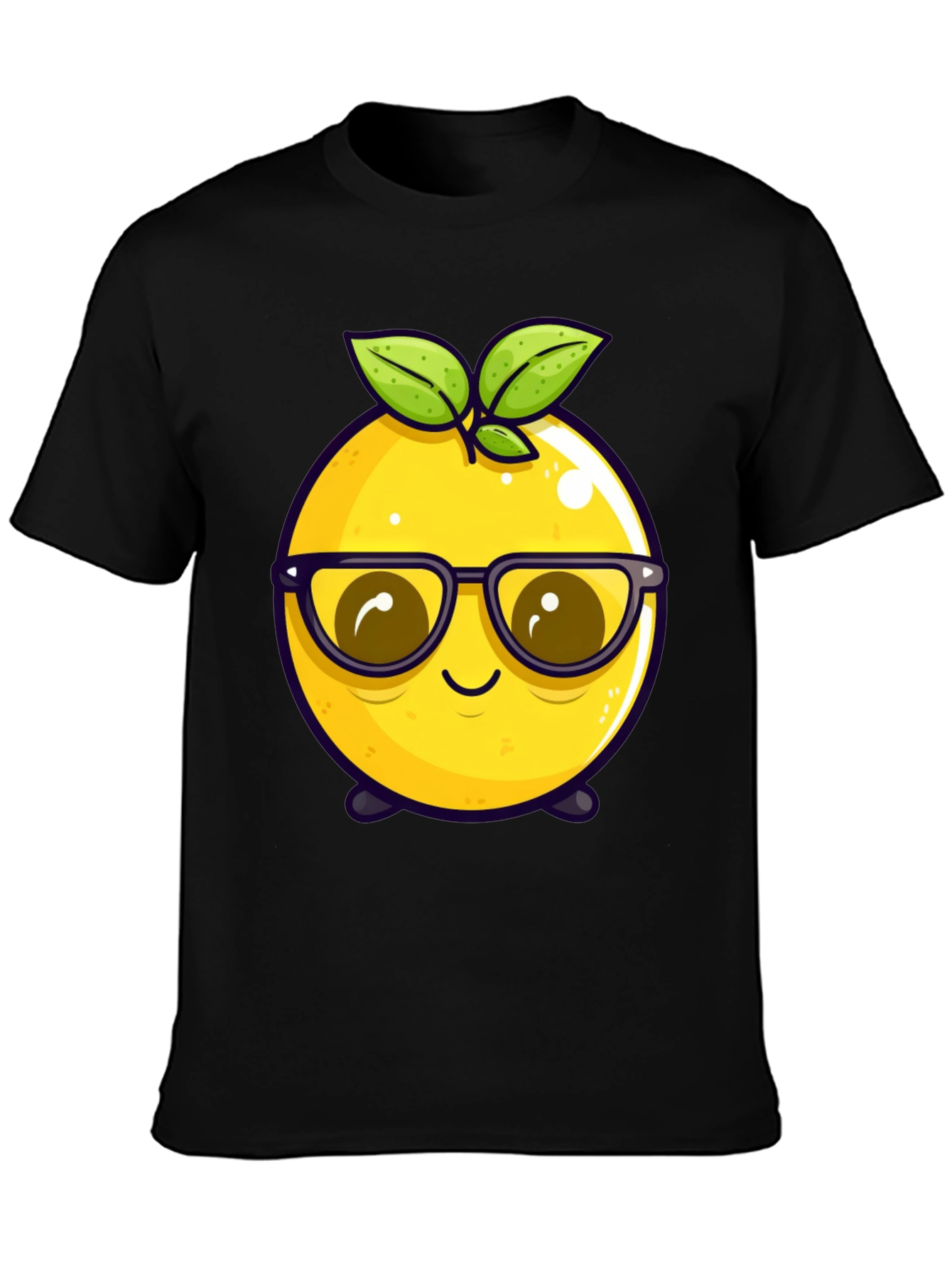 Funny Fruit Character T-Shirt - Nerdy Lemon Tee