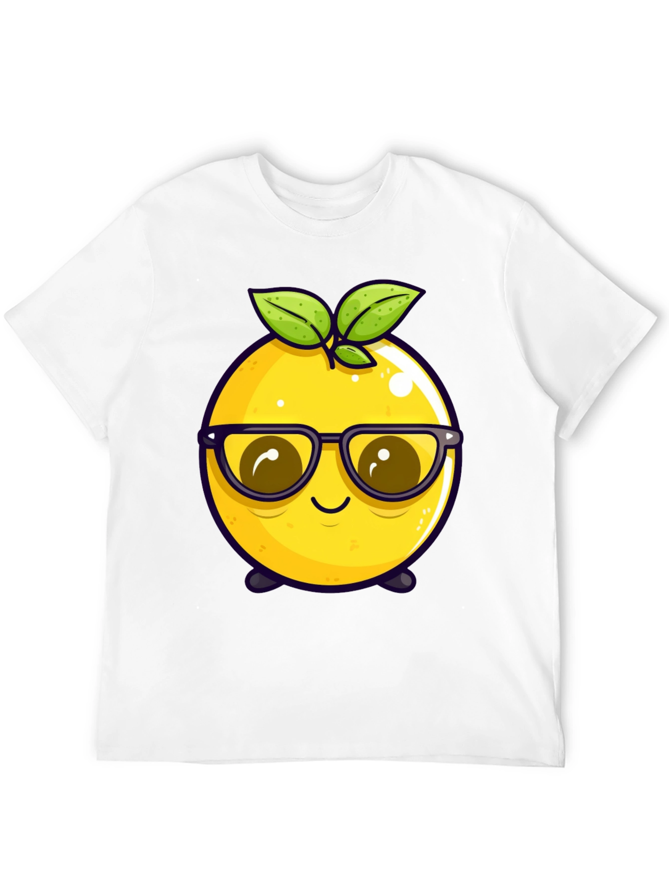 Funny Fruit Character T-Shirt - Nerdy Lemon Tee