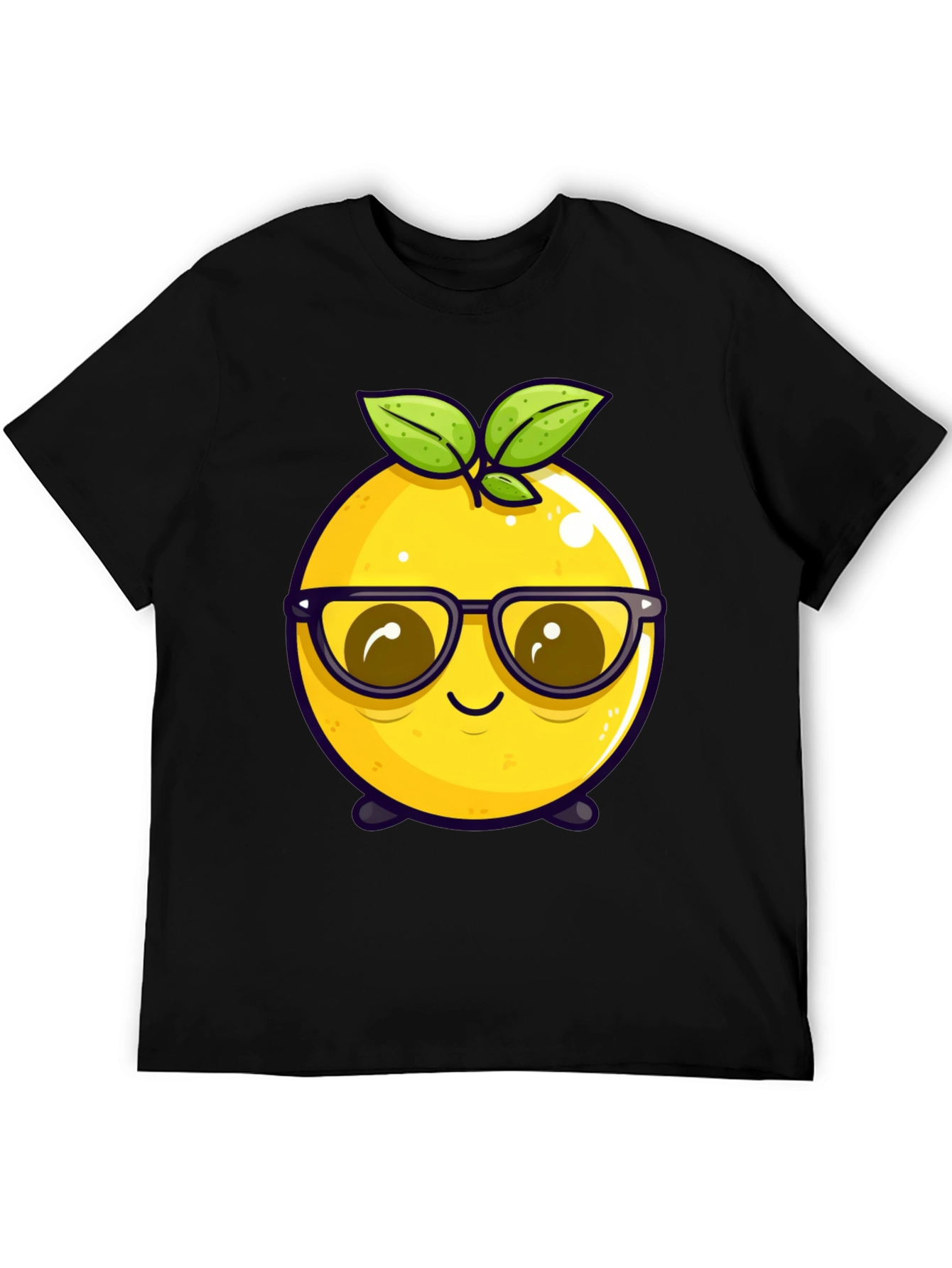 Funny Fruit Character T-Shirt - Nerdy Lemon Tee