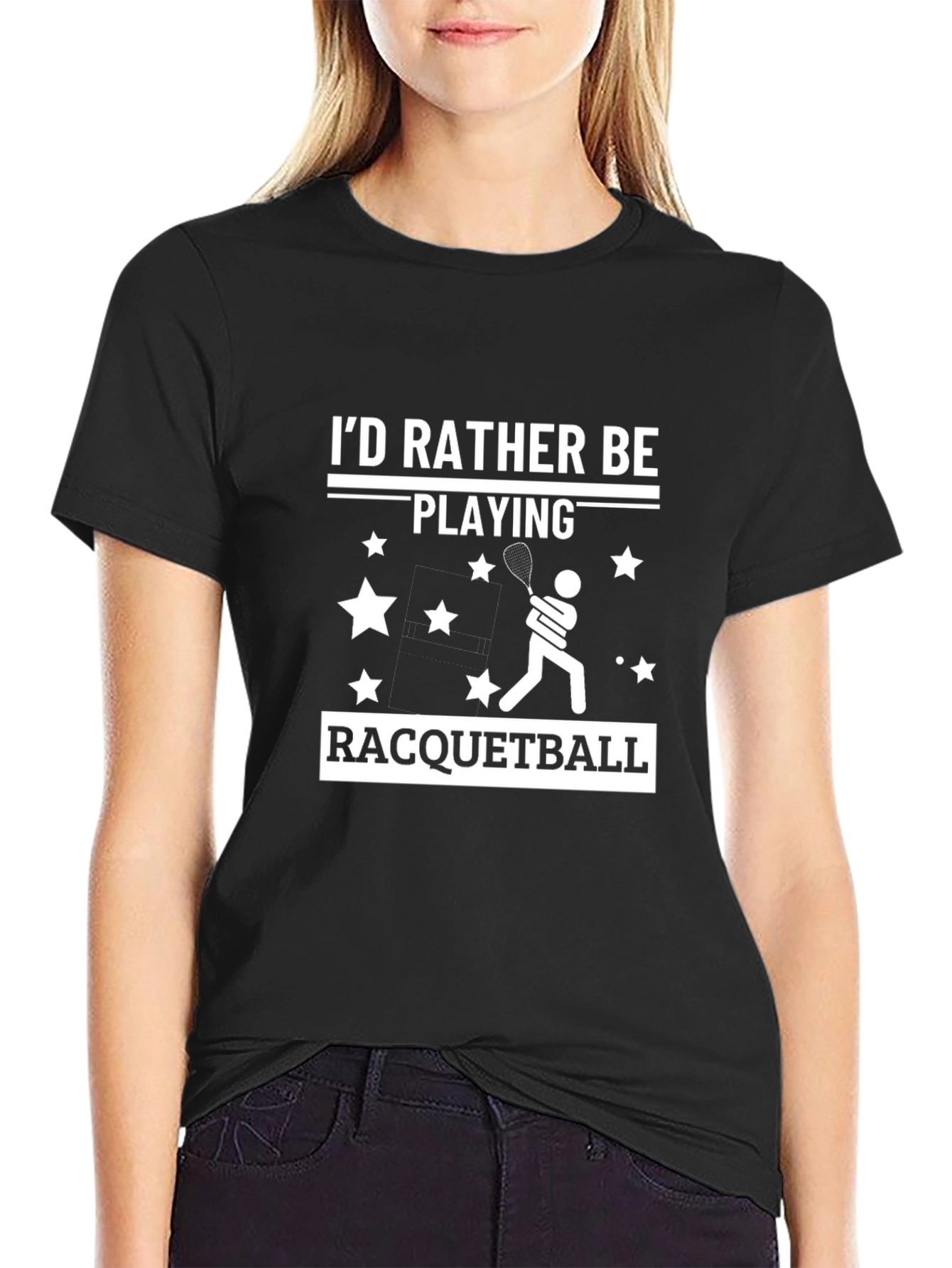 Racquetball Player T-Shirt - Id Rather Be Playing Tee