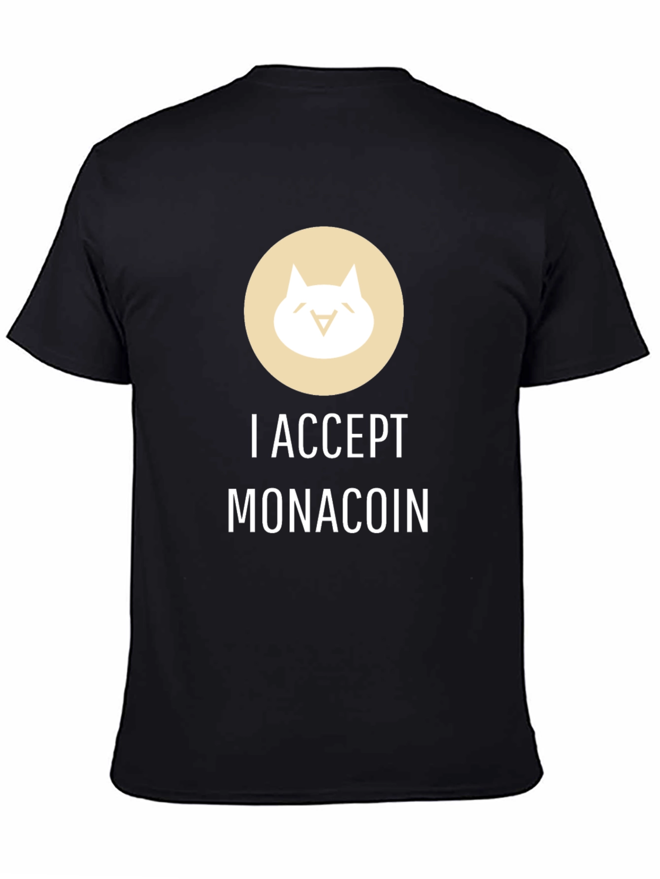 I Accept Monacoin Black T-Shirt