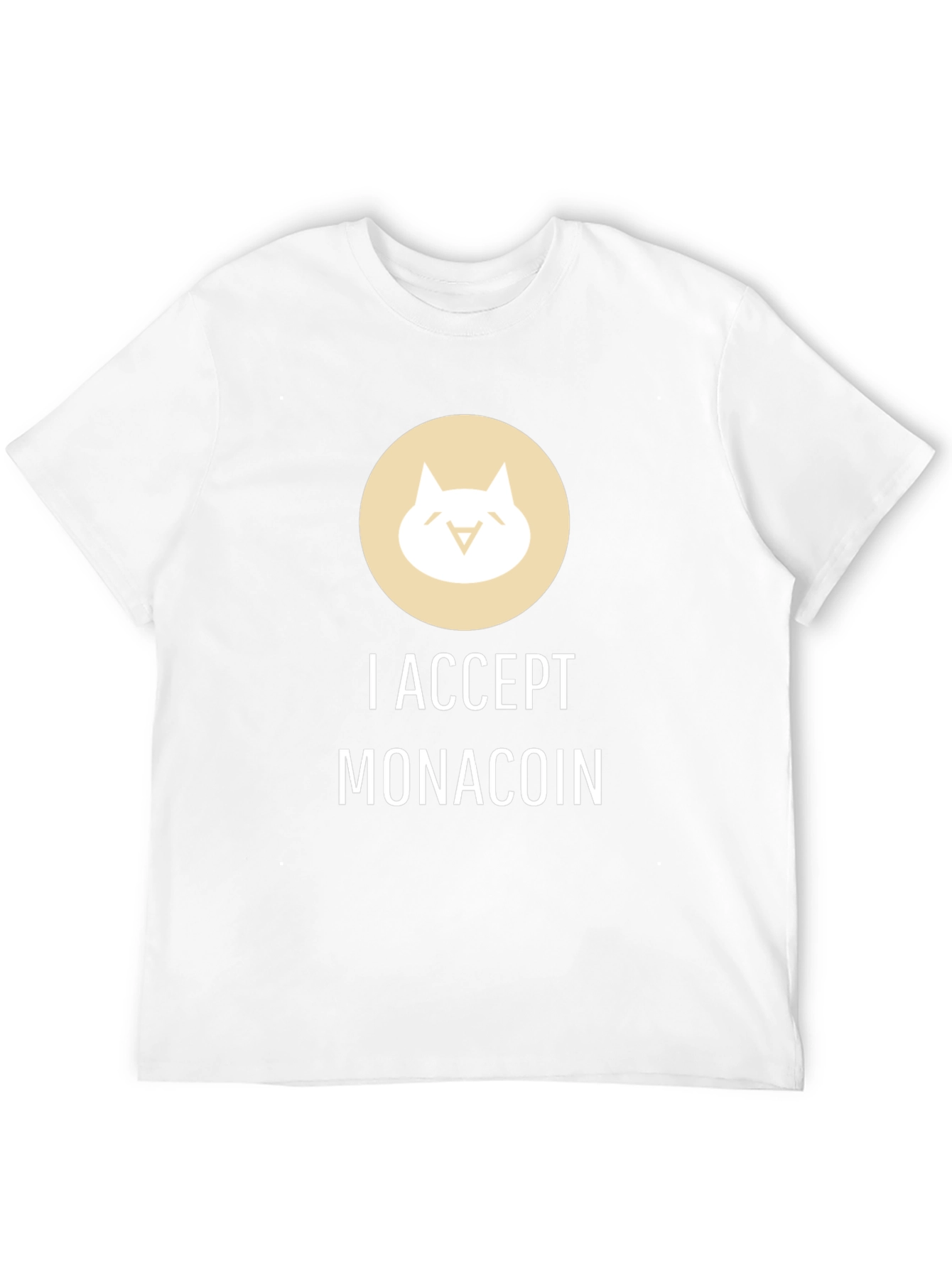 I Accept Monacoin Black T-Shirt