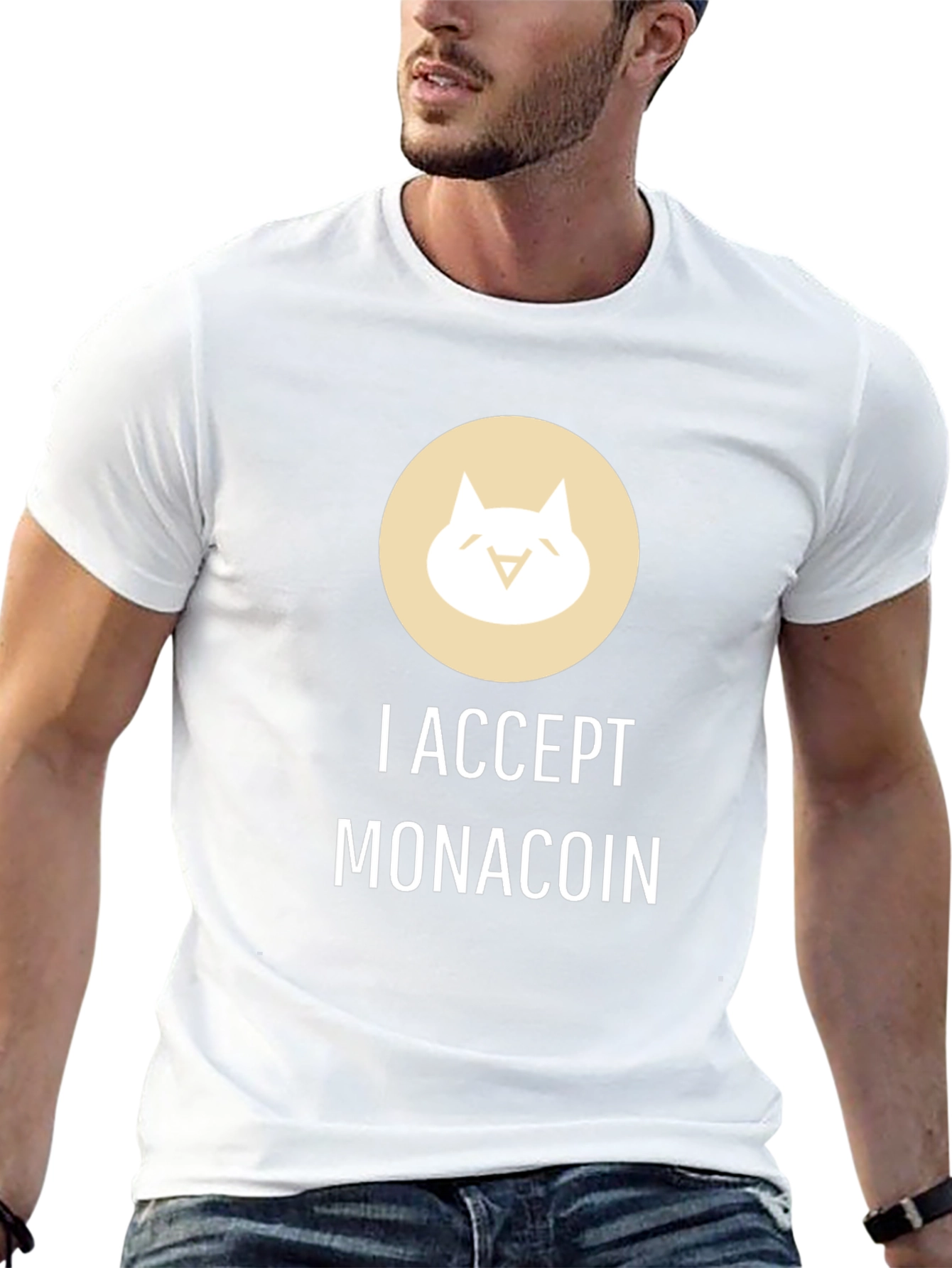 I Accept Monacoin Black T-Shirt