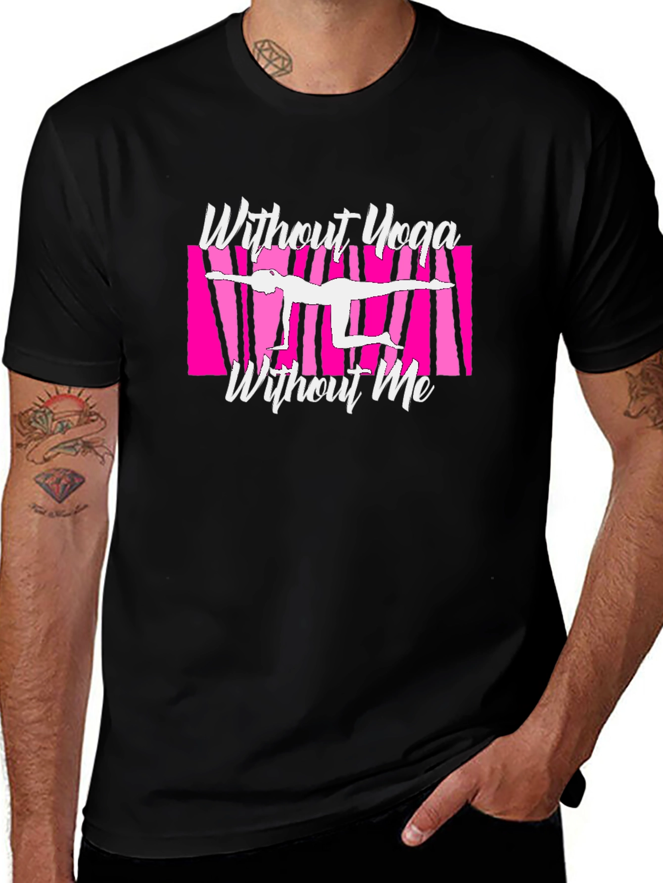 Yoga Lover Graphic Tee - Without Yoga Without Me