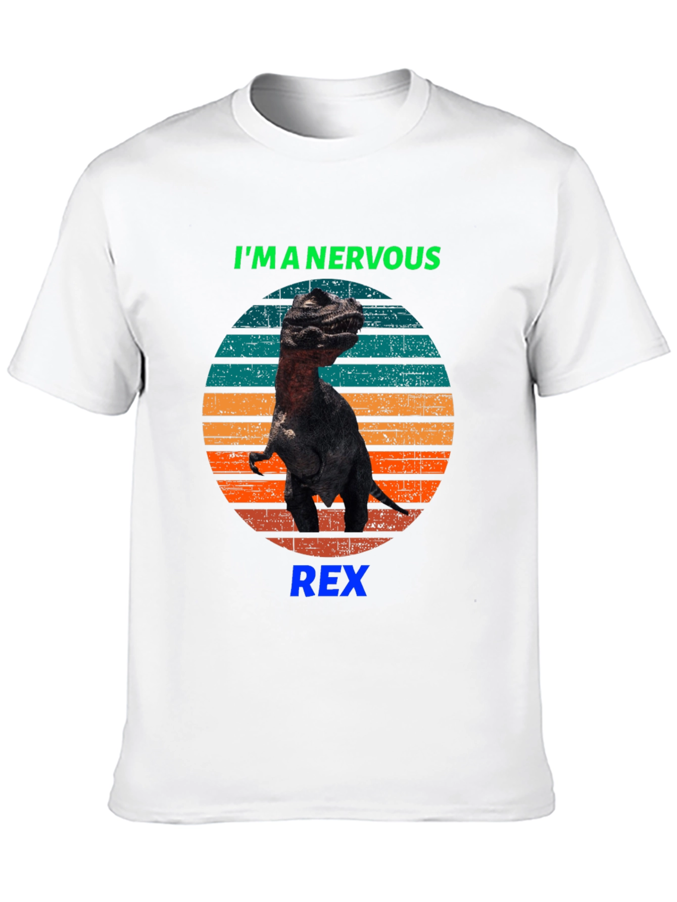 Nervous Rex T-Shirt - Funny Dinosaur Tee