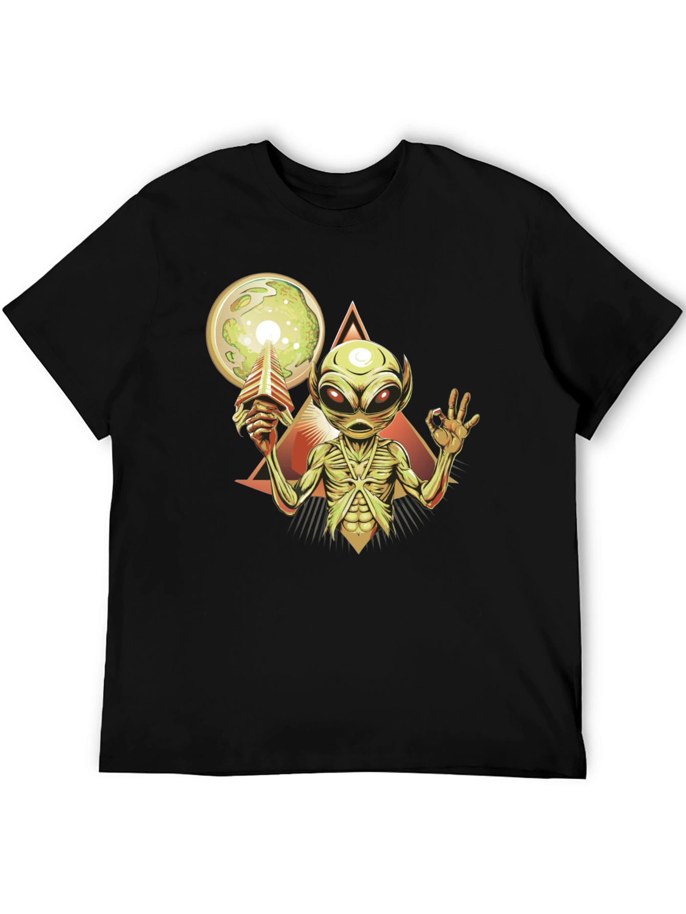Alien Graphic Tee - Black Cotton Comfort